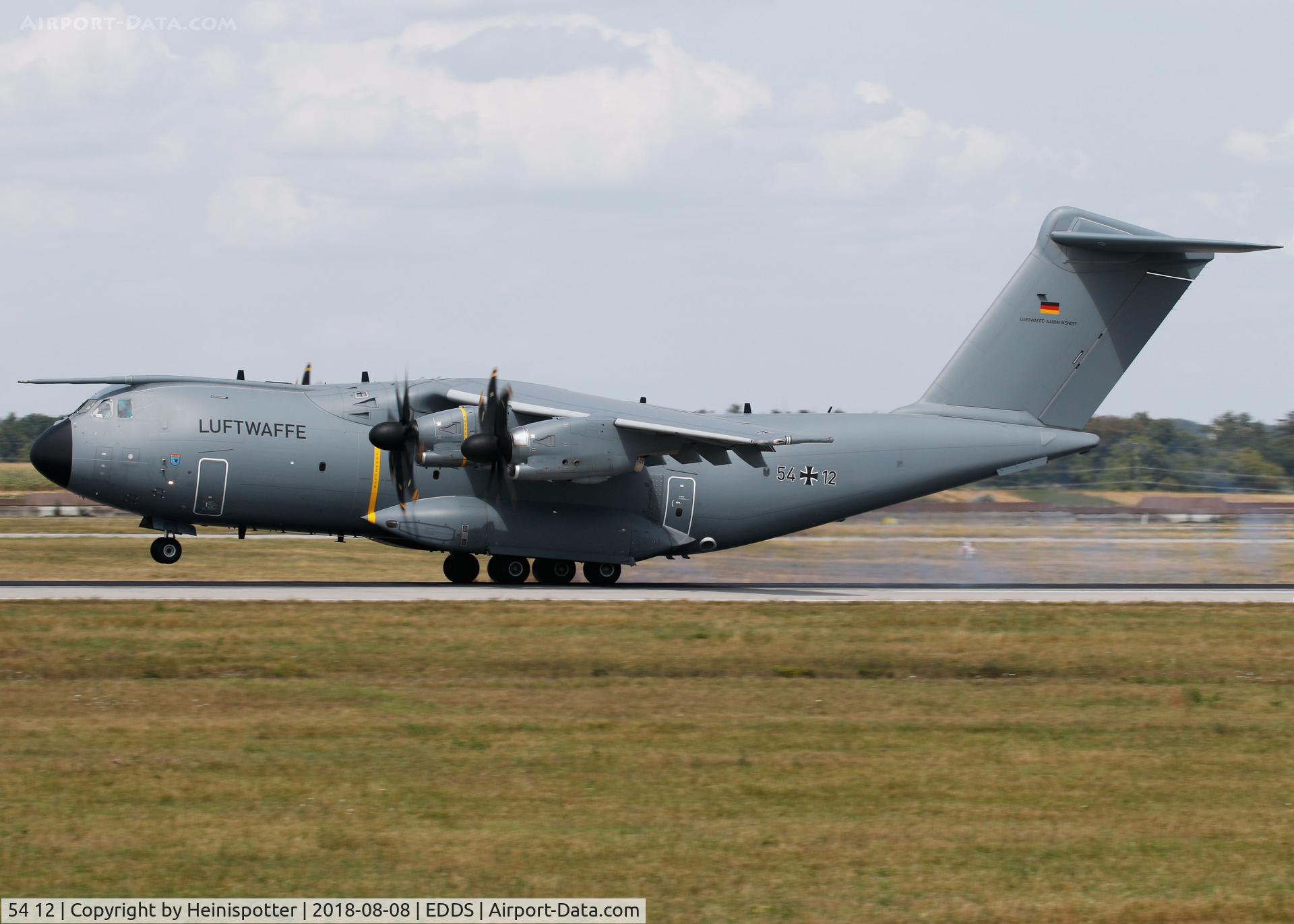 54 12, 2017 Airbus A400M Atlas C/N 057, 54+12 at Stuttgart Airport.