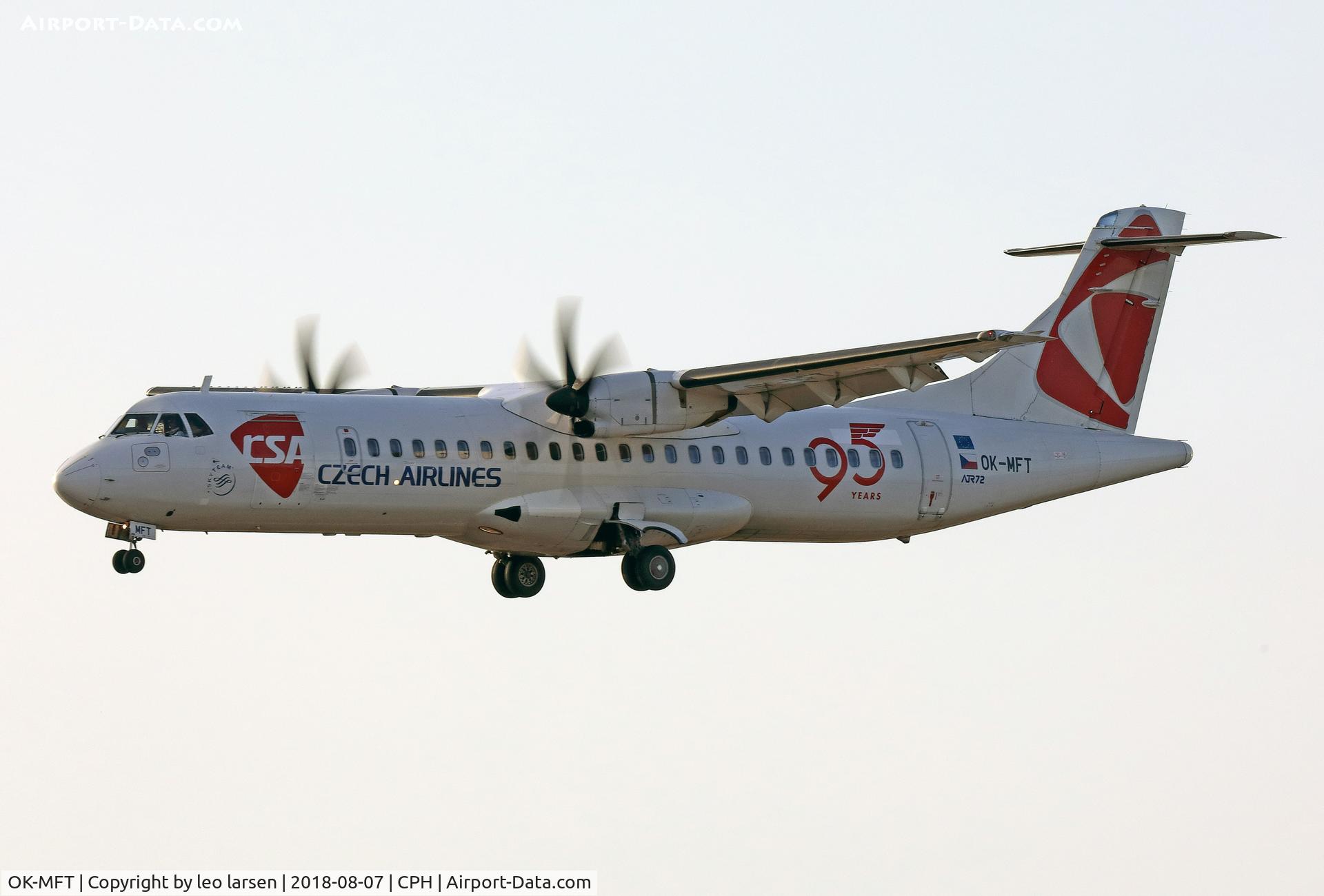 OK-MFT, 2007 ATR 72-212A C/N 761, copenhagen7.8.2018