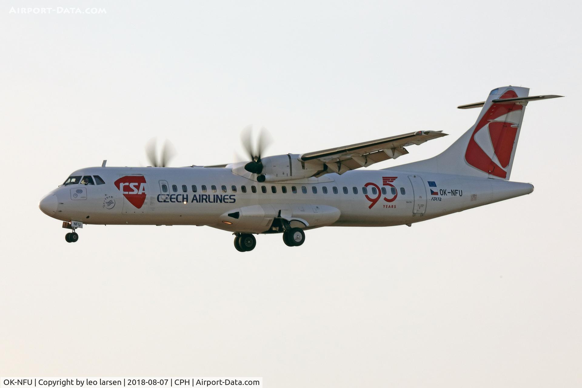 OK-NFU, 2008 ATR 72-212A C/N 789, Copenhagen 7.8.2018