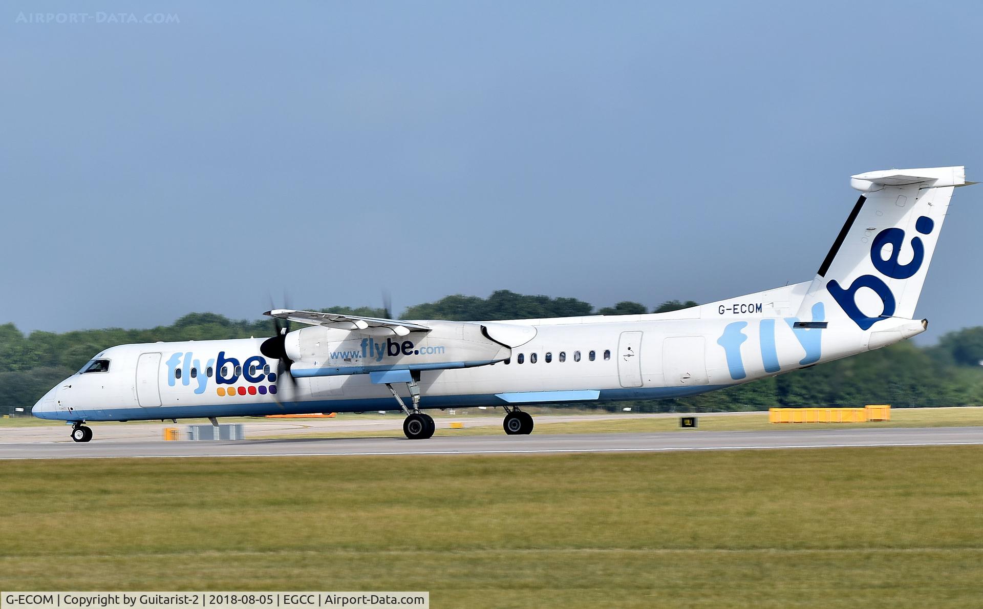 G-ECOM, 2008 De Havilland Canada DHC-8-402Q Dash 8 C/N 4233, At Manchester