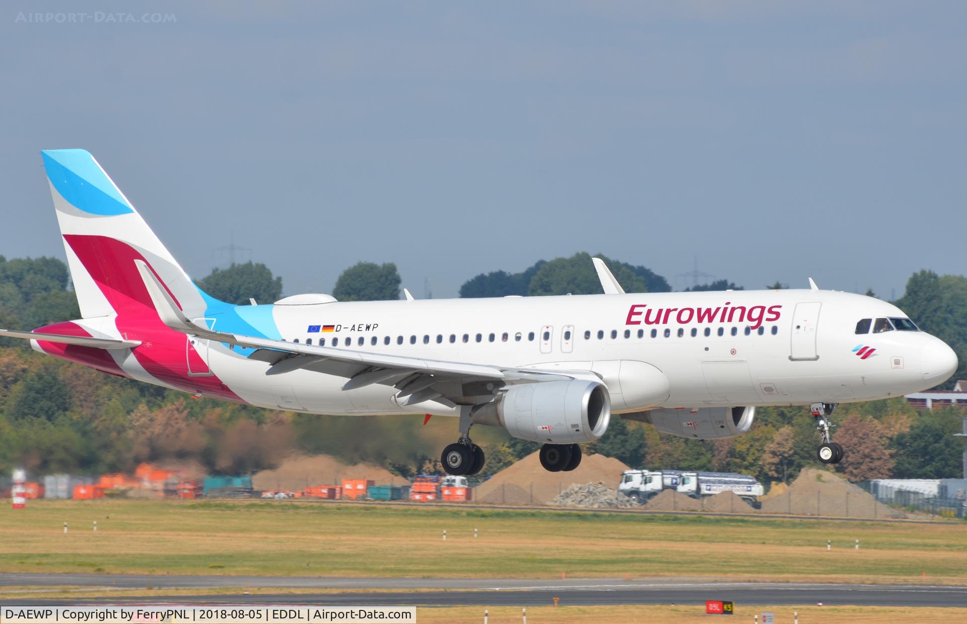 D-AEWP, 2016 Airbus A320-214 C/N 7377, Landing of Eurowings A320