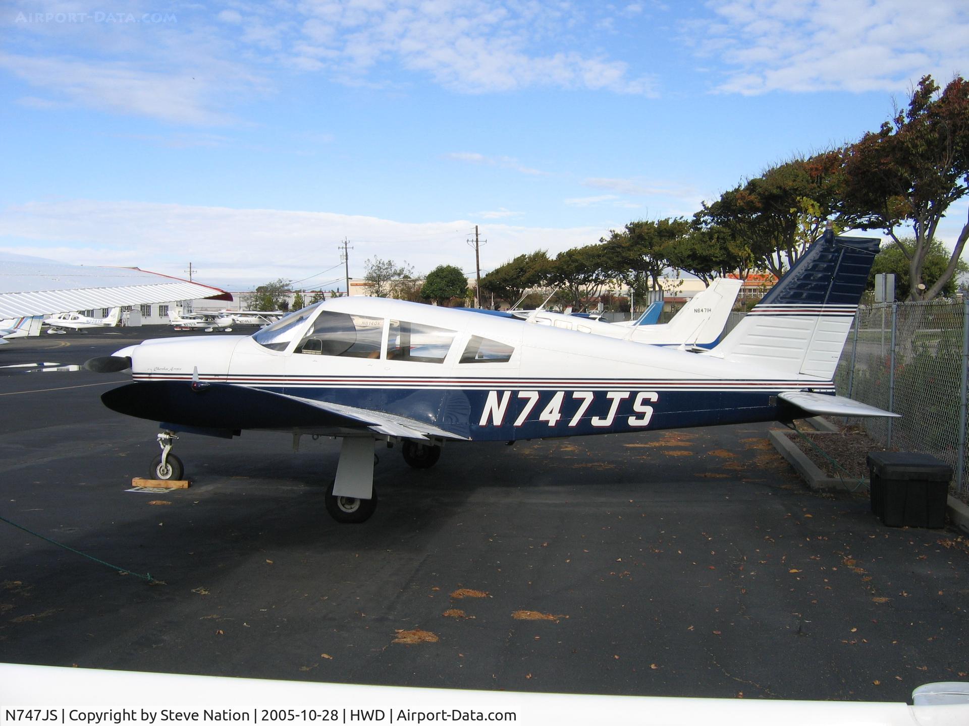 N747JS, 1967 Piper PA-28R-180 Cherokee Arrow C/N 28R-30365, 1967 Piper PA-28-180 at Hayward, CA