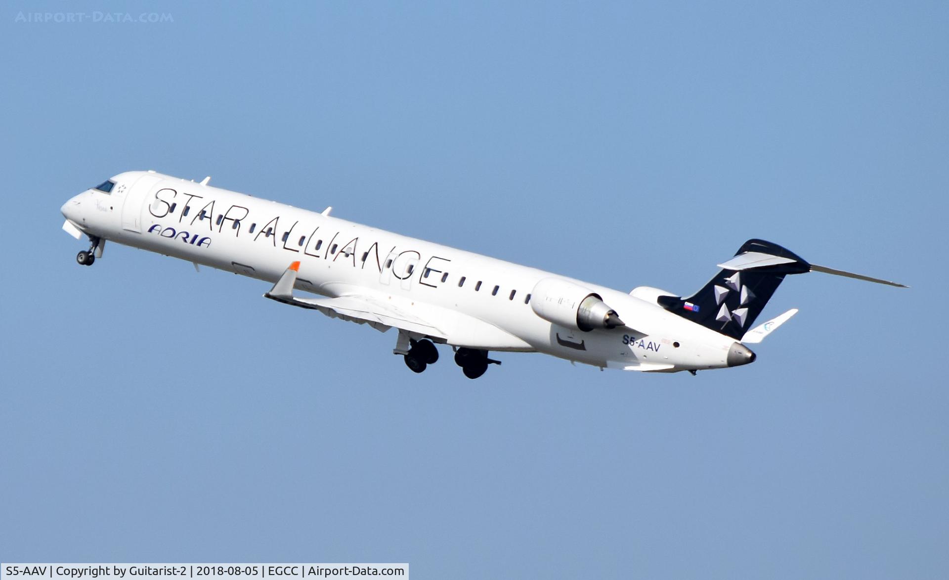 S5-AAV, 2012 Bombardier CRJ-900LR (CL-600-2D24) C/N 15284, At Manchester