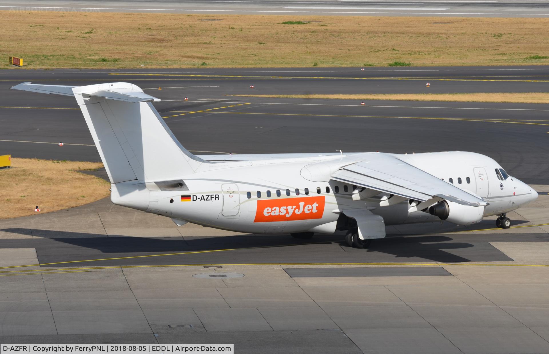 D-AZFR, 1988 British Aerospace BAe.146-200 C/N E2108, Easyjet (WDL) BAe146 taxying for departure to TXL. Still wearing the former Cello colors.