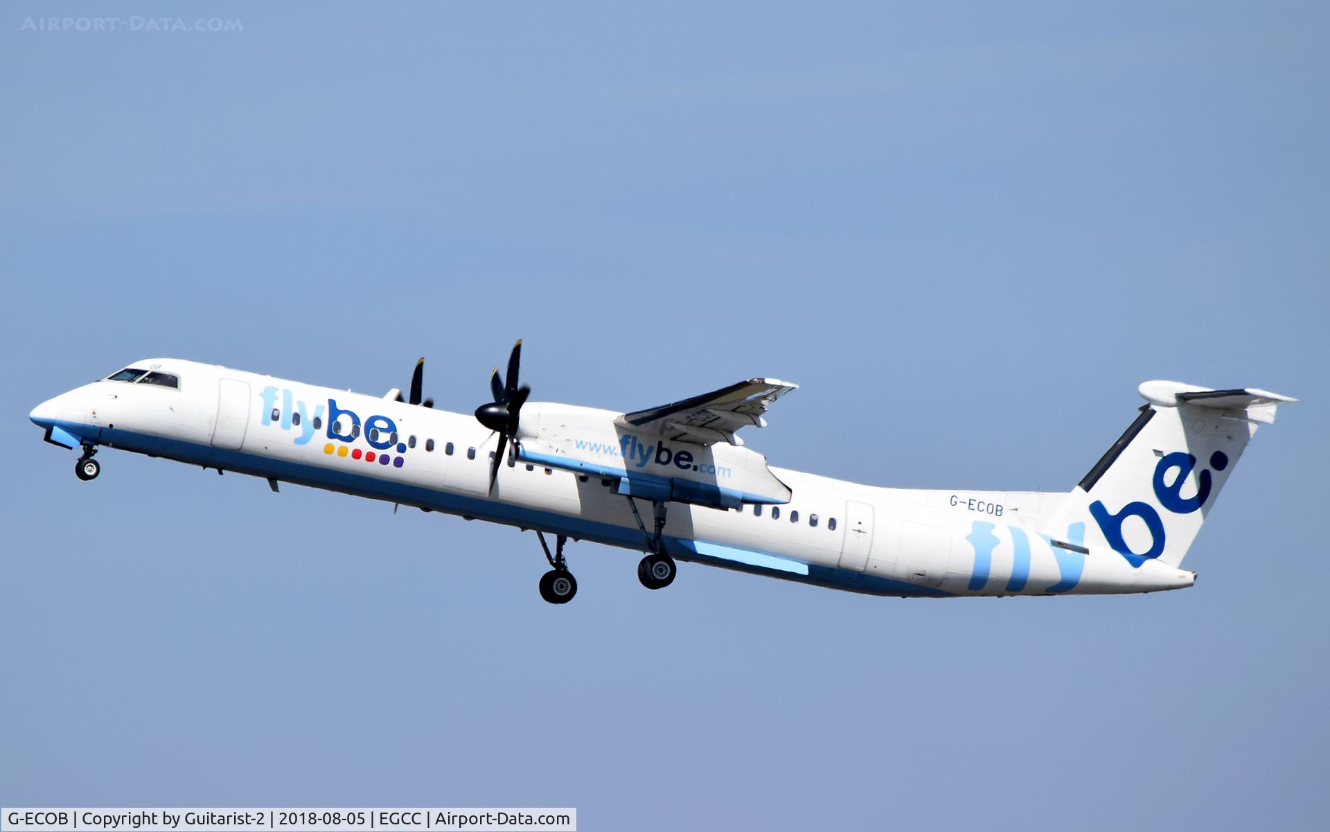G-ECOB, 2007 De Havilland Canada DHC-8-402Q Dash 8 C/N 4185, At Manchester