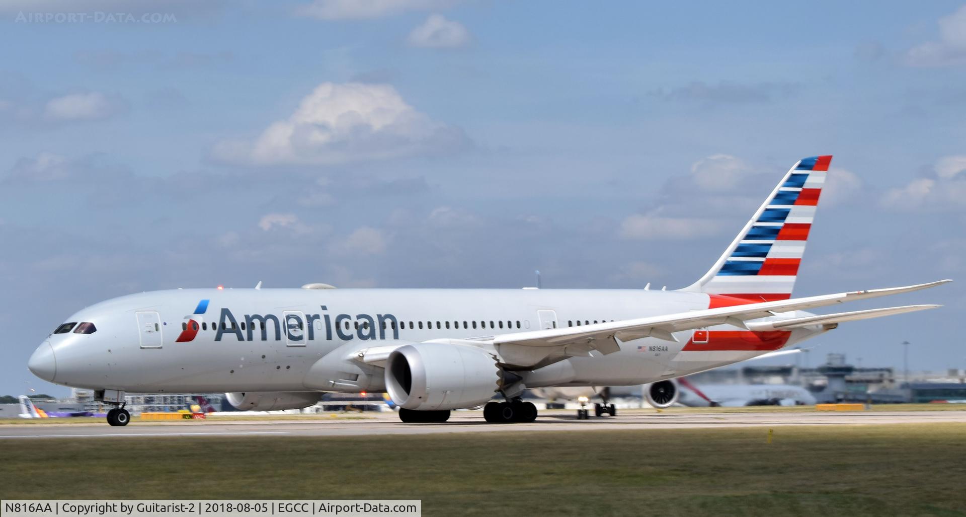 N816AA, 2016 Boeing 787-8 Dreamliner Dreamliner C/N 40634, At Manchester
