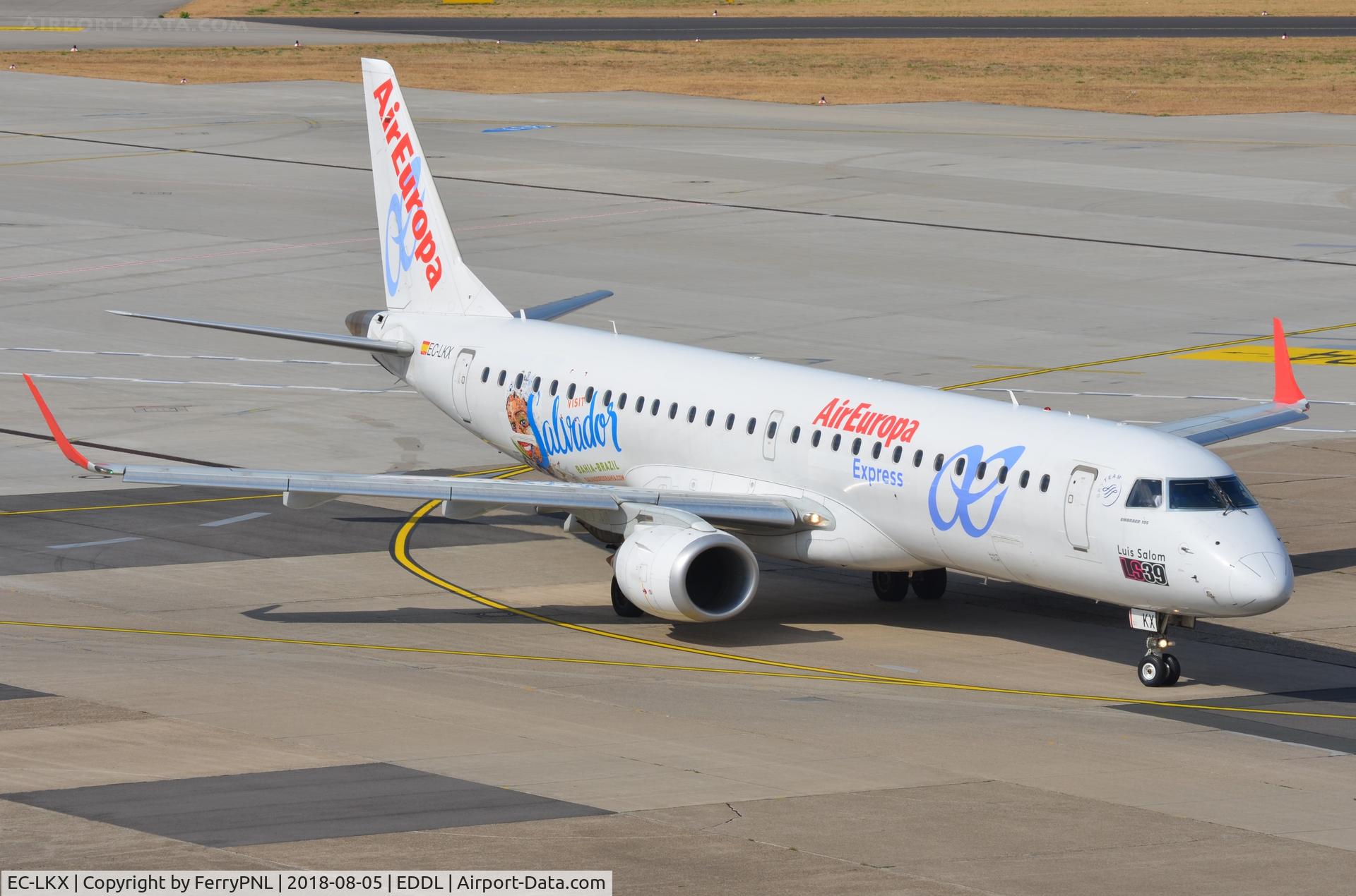EC-LKX, 2011 Embraer 195LR  (ERJ-190-200LR) C/N 19000437, Air Europa ERJ195 taxying for departure.
