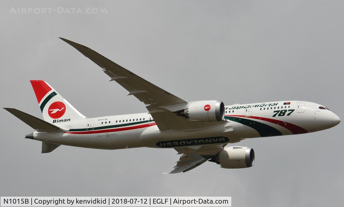 N1015B, 2018 Boeing 787-8 Dreamliner C/N 40126, Validating at FIA 2018, to become S2-ASJ.