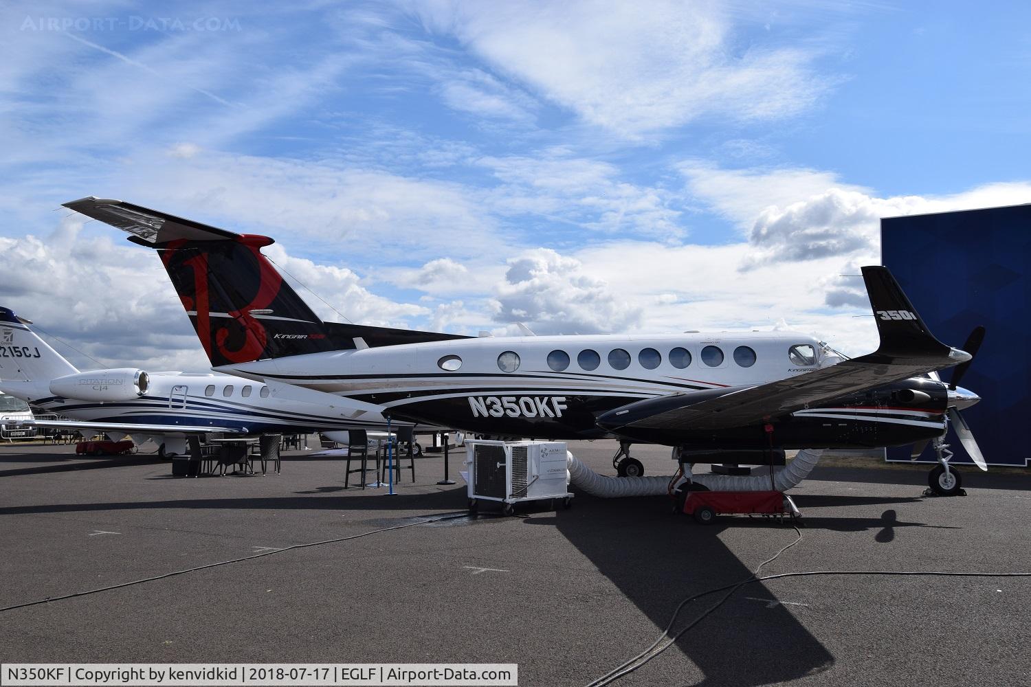 N350KF, 2014 Beechcraft King Air B300C C/N FL-954, On static display at FIA 2018.