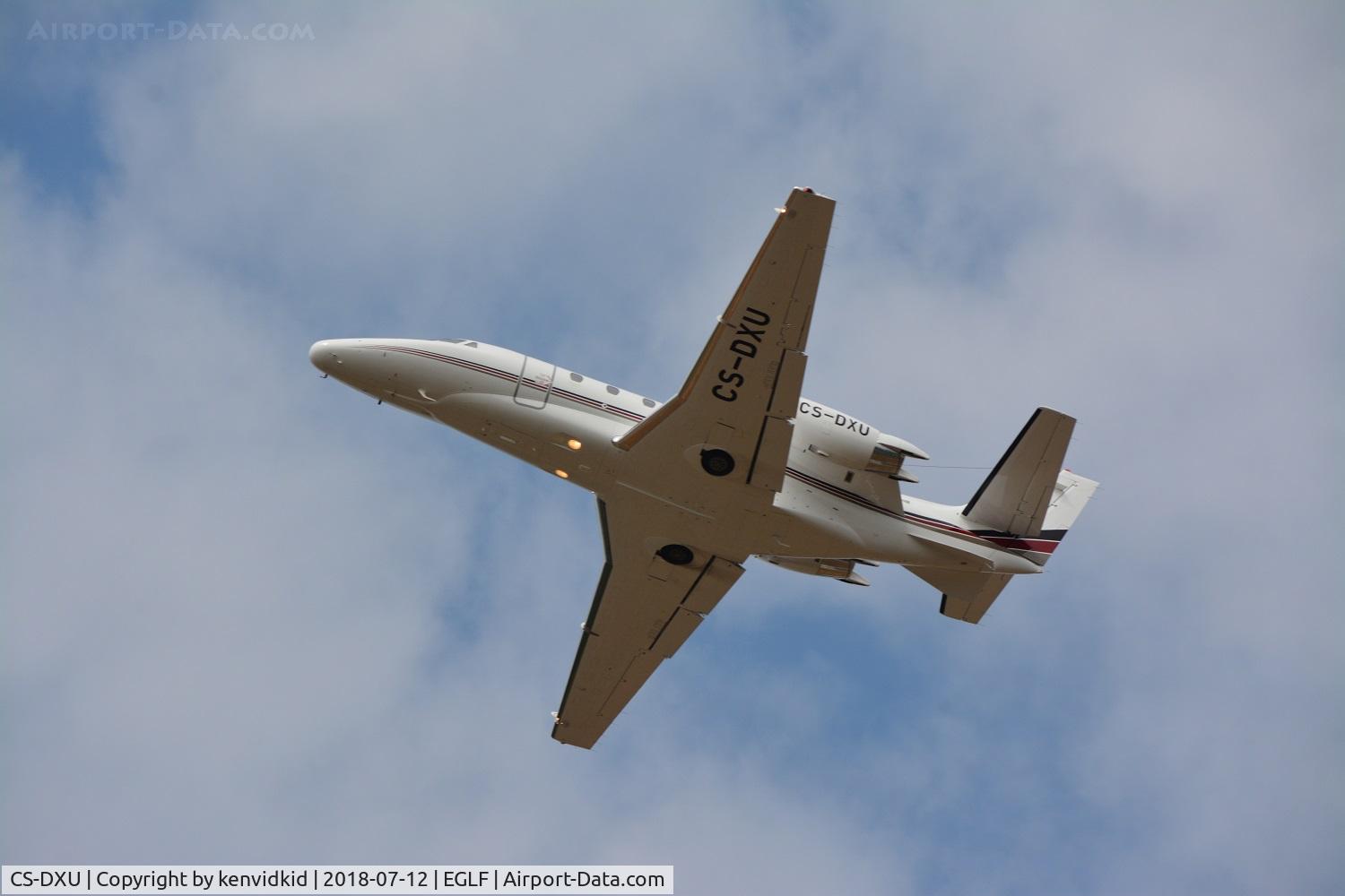 CS-DXU, 2008 Cessna 560 Citation Excel C/N 560-5775, Departing prior to the flying display.