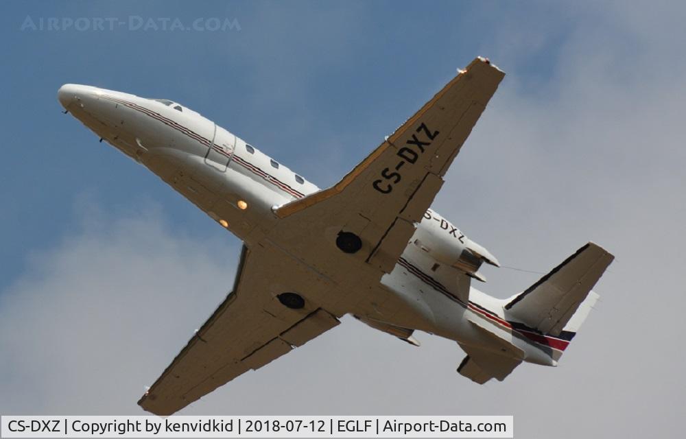 CS-DXZ, 2008 Cessna 560 XLS Citation Excel C/N 560-5796, Departing prior to the flying display.