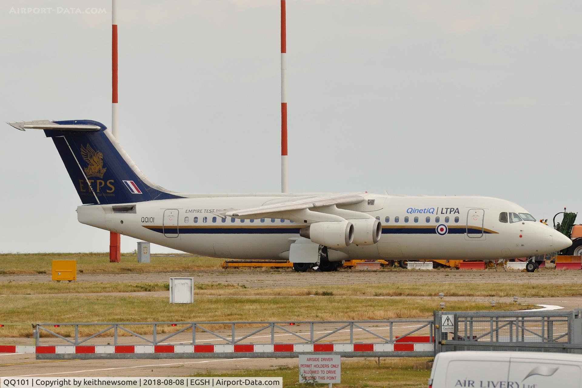 QQ101, 2000 British Aerospace Avro 146-RJ100 C/N E3368, Parked on Eastern Apron.