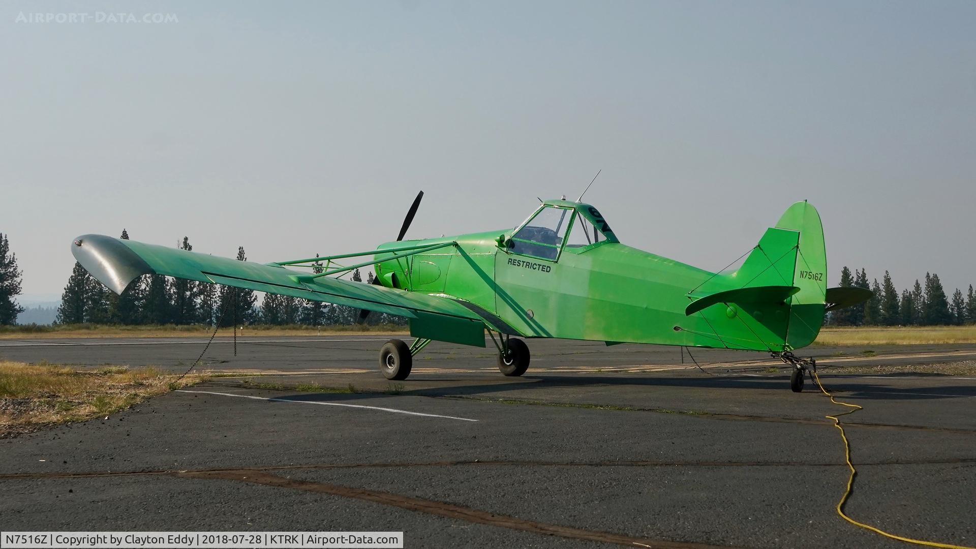 N7516Z, 1965 Piper PA-25-235 Pawnee C/N 25-3556, Truckee Airport California 2018.