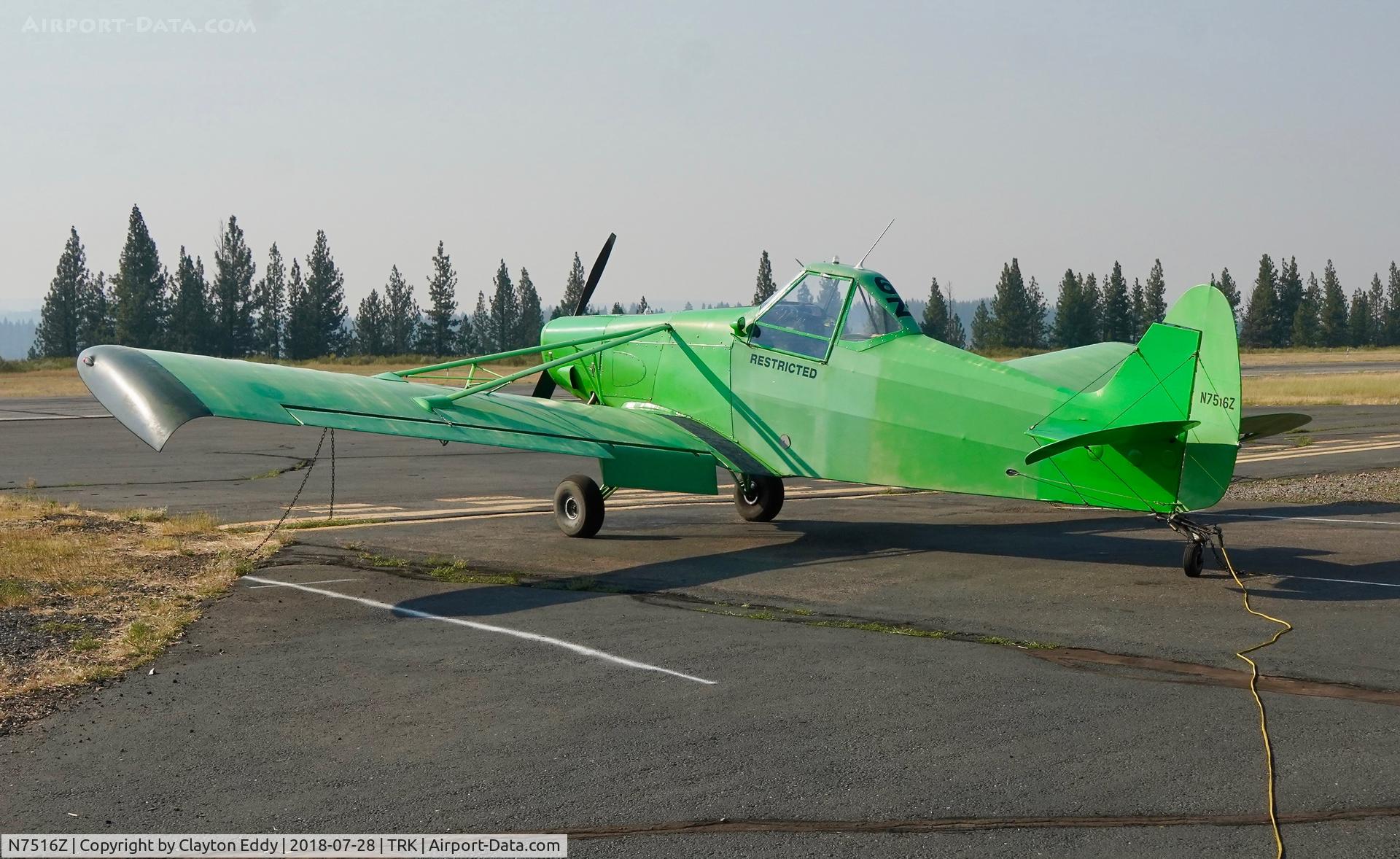 N7516Z, 1965 Piper PA-25-235 Pawnee C/N 25-3556, Truckee Airport California 2018.