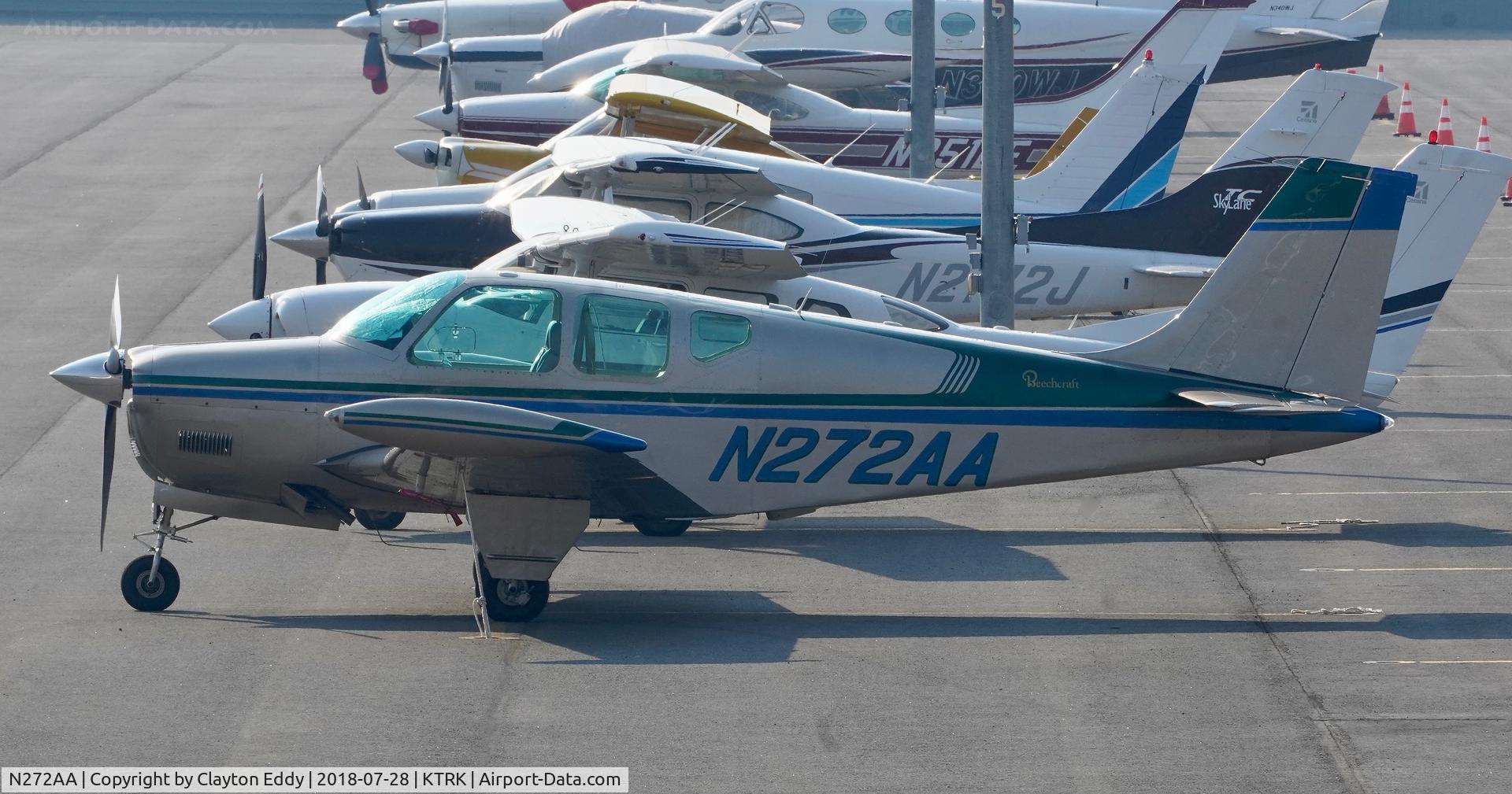 N272AA, 1960 Beech 35-33 Debonair C/N CD-34, Truckee Airport California 2018.