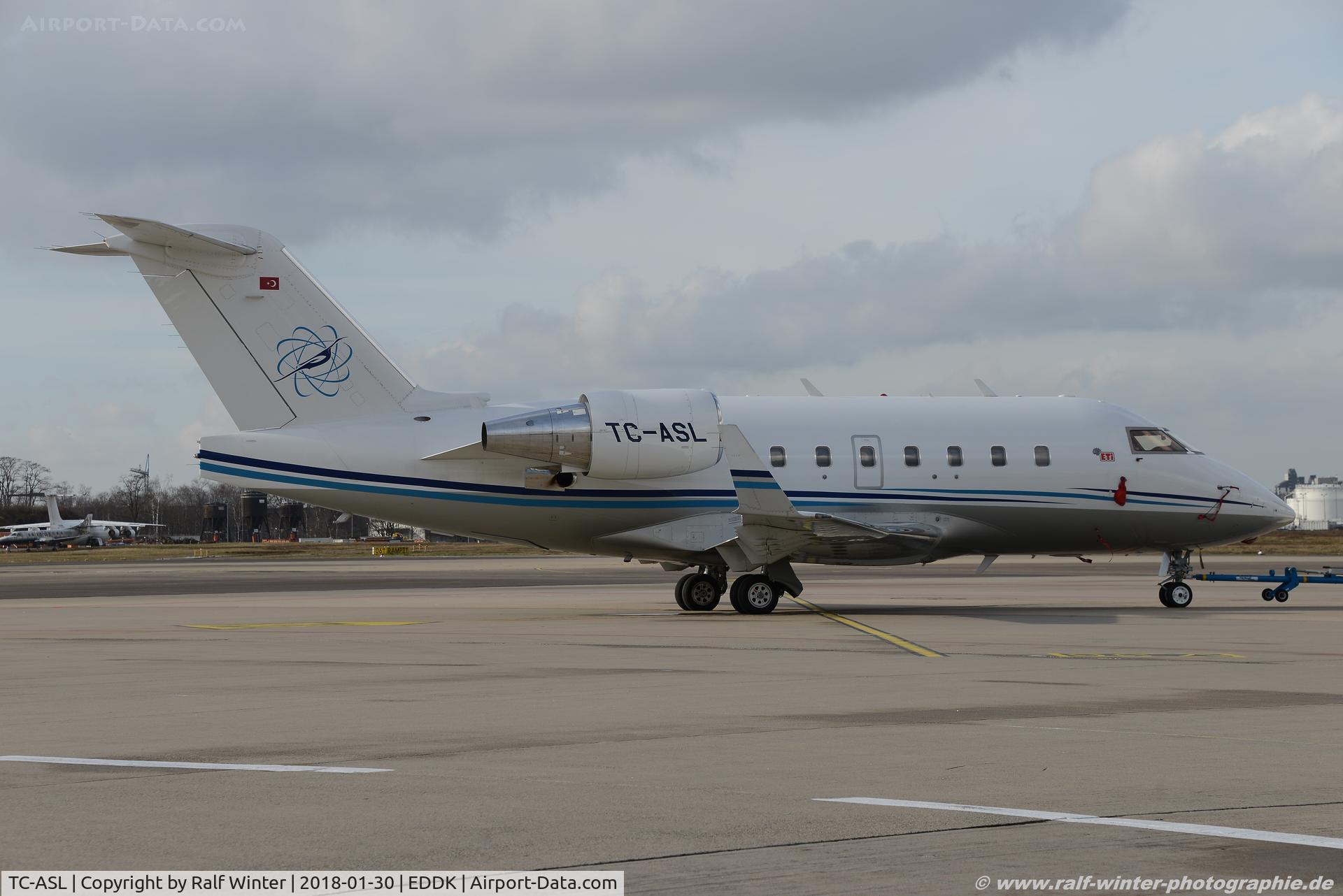 TC-ASL, 2004 Bombardier Challenger 604 (CL-600-2B16) C/N 5595, Bombardier CL-600-2B16 Challenger 604 - Sarp Air - 5595 - TC-ASL - 30.01.2018 - CGN