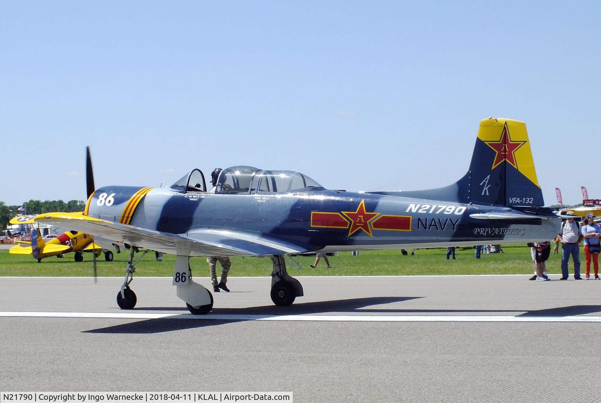 N21790, 1985 Nanchang CJ-6 C/N 4232022, Nanchang CJ-6 at 2018 Sun 'n Fun, Lakeland FL