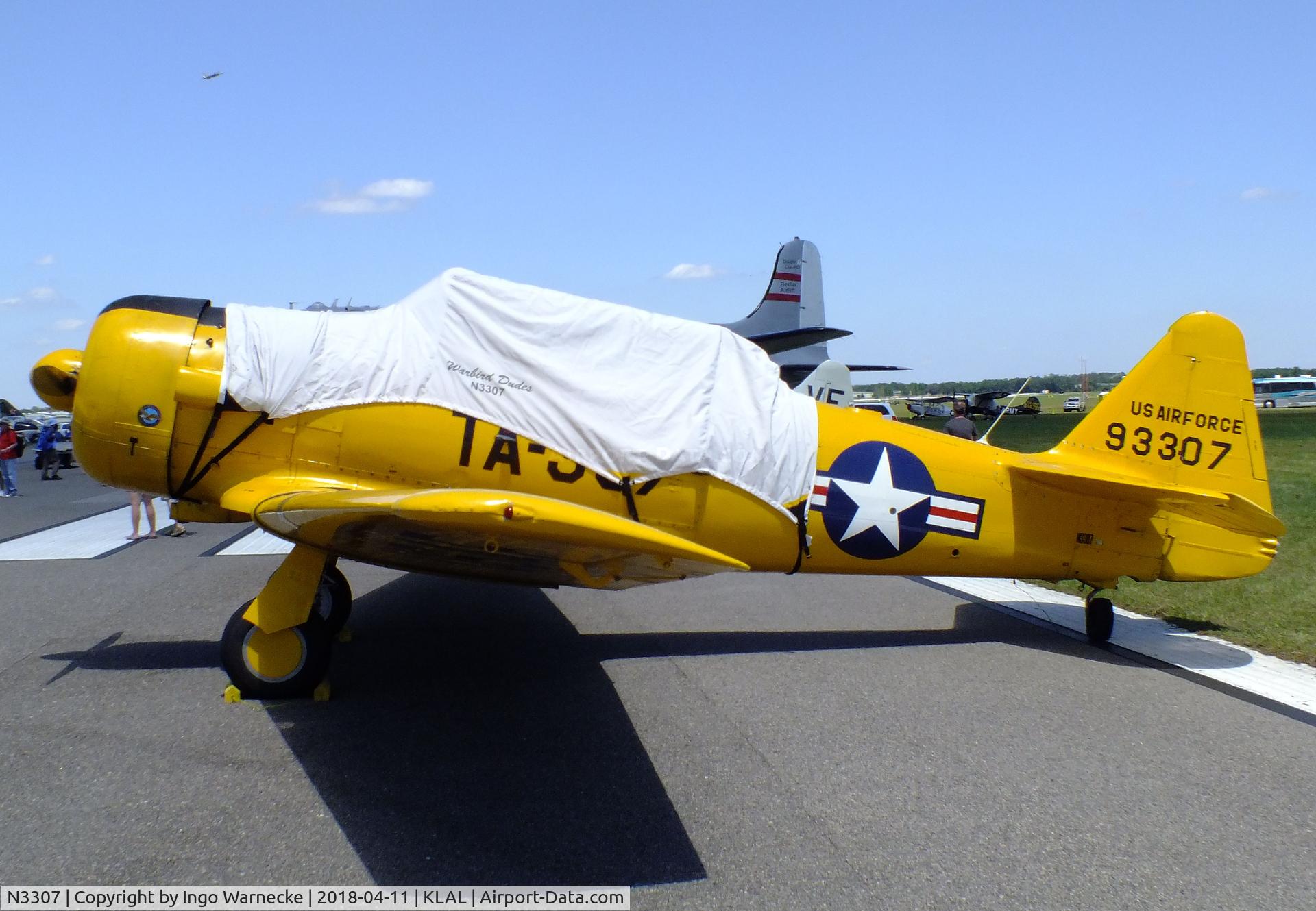 N3307, 1949 North American T-6G Texan C/N 168-411, North American T-6G Texan at 2018 Sun 'n Fun, Lakeland FL