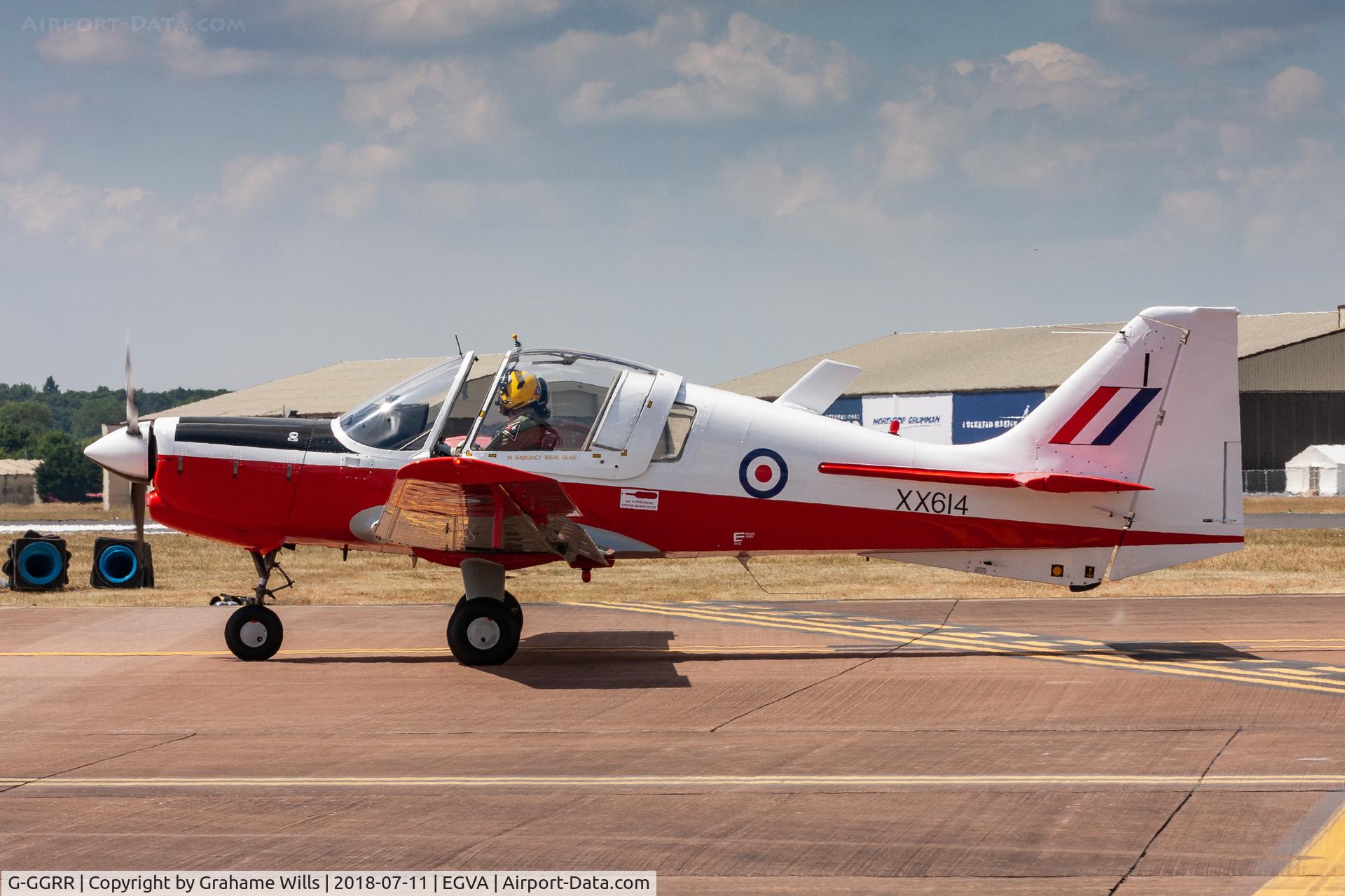 G-GGRR, 1974 Scottish Aviation Bulldog T.1 C/N BH120/272, Scottish Aviation Bulldog T1 XX614 (G-GGRR) Derek Sharp Fairford 11/7/18