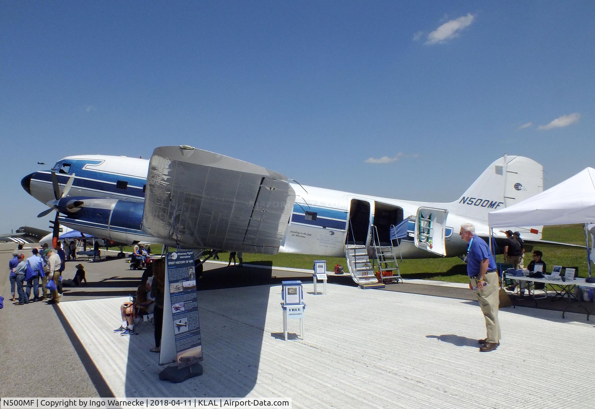 N500MF, 1944 Douglas DC-3C-TP C/N 27047, Douglas DC-3C-TP of Missionary Flights at 2018 Sun 'n Fun, Lakeland FL
