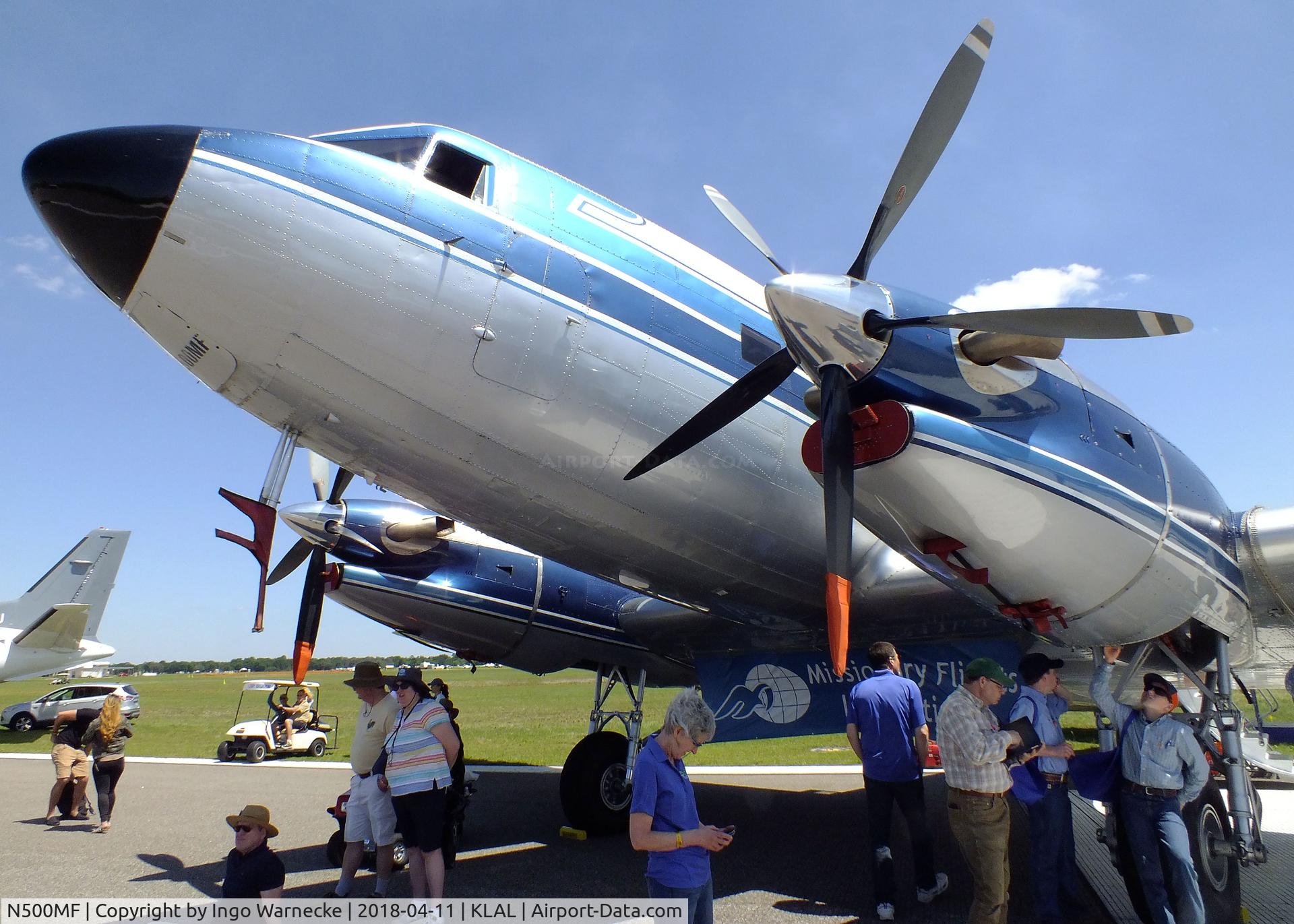N500MF, 1944 Douglas DC-3C-TP C/N 27047, Douglas DC-3C-TP of Missionary Flights at 2018 Sun 'n Fun, Lakeland FL