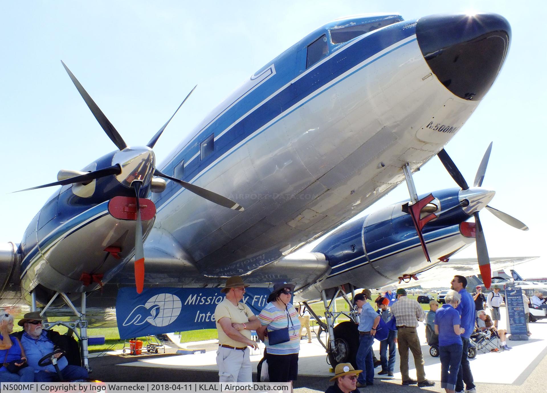 N500MF, 1944 Douglas DC-3C-TP C/N 27047, Douglas DC-3C-TP of Missionary Flights at 2018 Sun 'n Fun, Lakeland FL