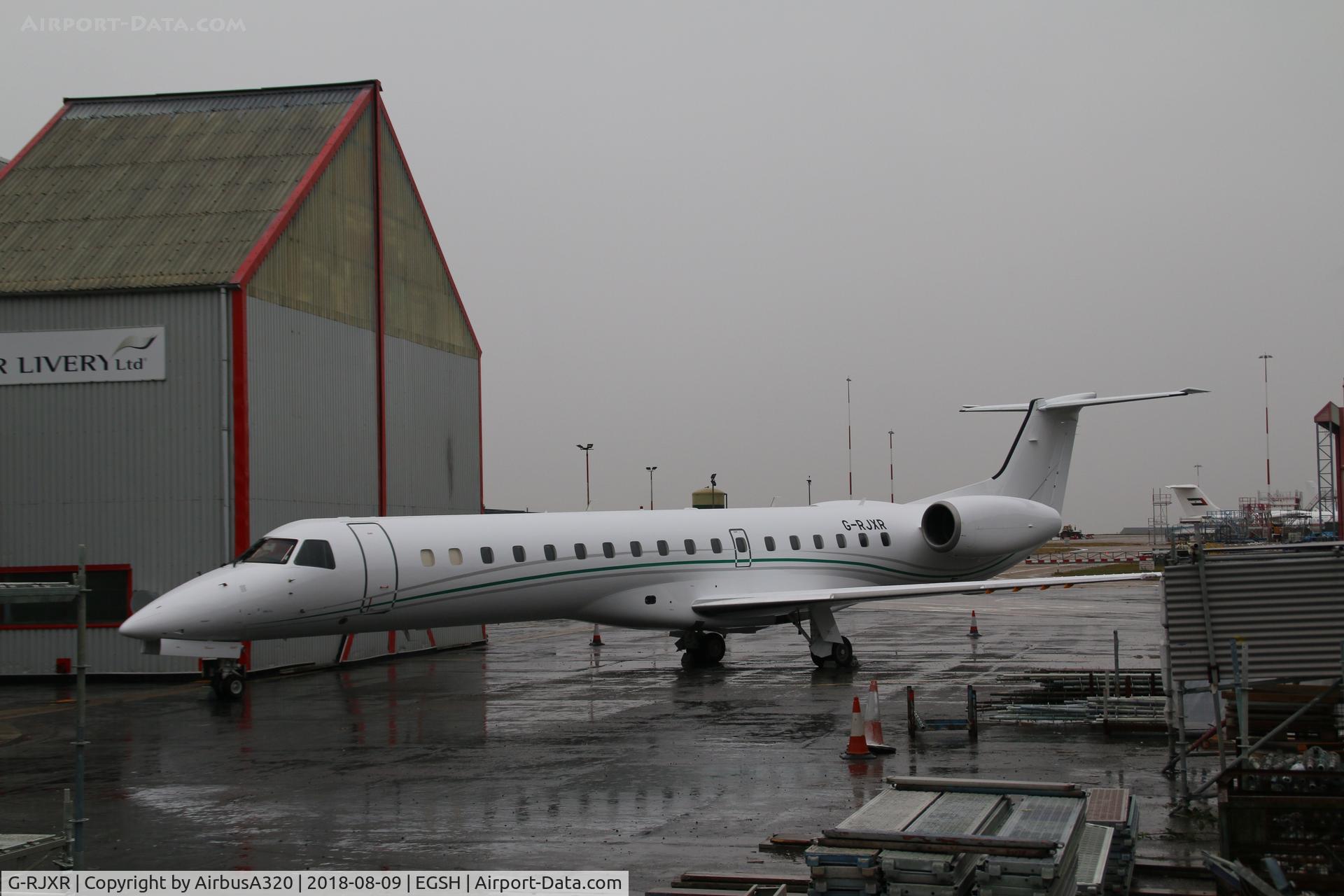 G-RJXR, 1998 Embraer EMB-145EP (ERJ-145EP) C/N 145070, Rolled out today repainted in this livery for sale to a French operator