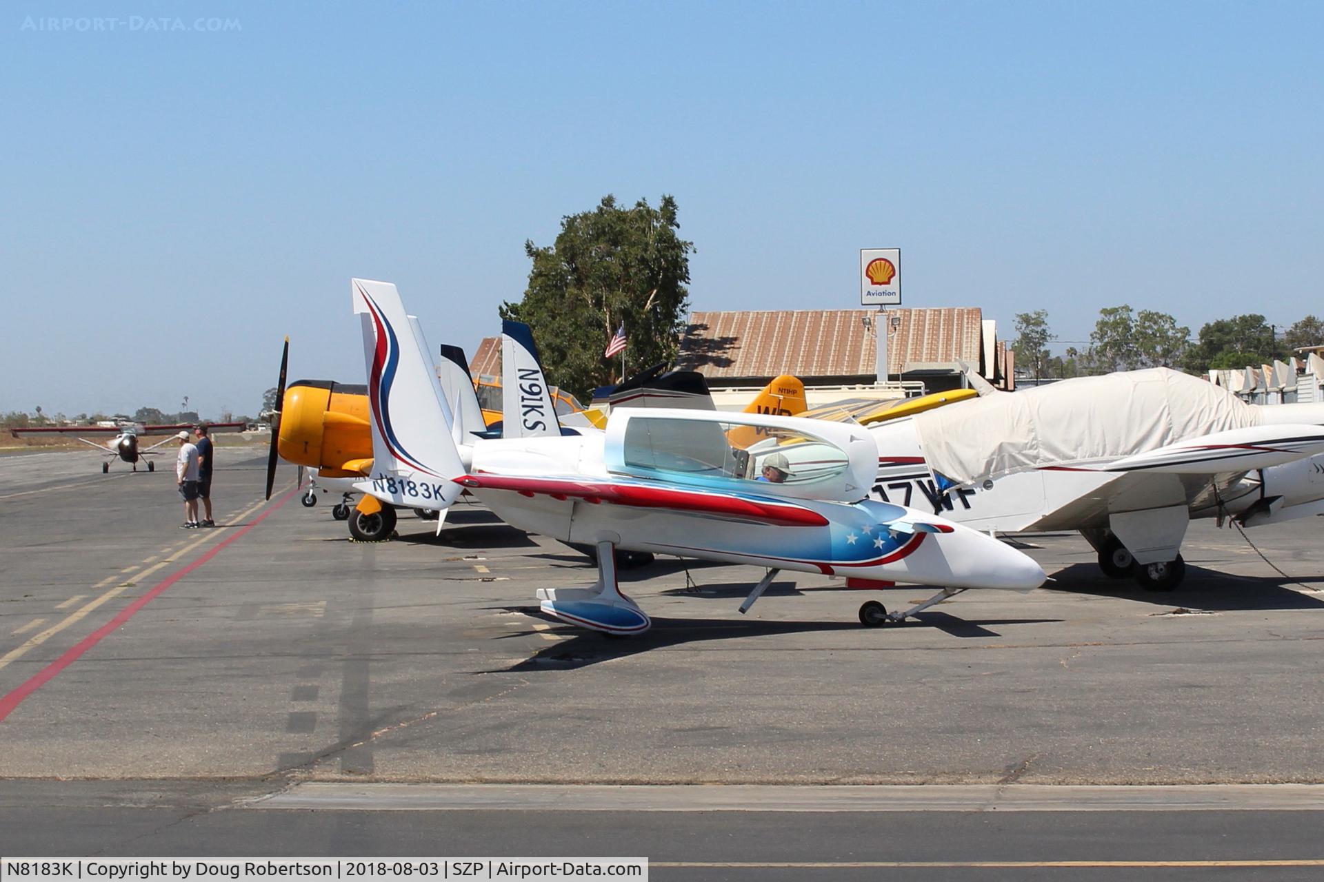 N8183K, 1986 Rutan Long-EZ C/N RAF-717, 1986 Rutan LONG EZ, Lycoming O-235 115 Hp Experimental canard, on Transient Ramp