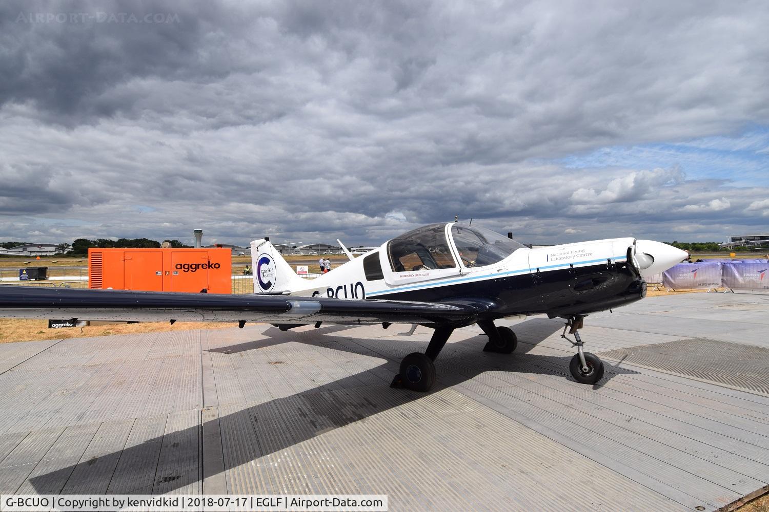 G-BCUO, 1975 Scottish Aviation Bulldog Series 120 Model 122 C/N BH120/371, On static display at FIA 2018.