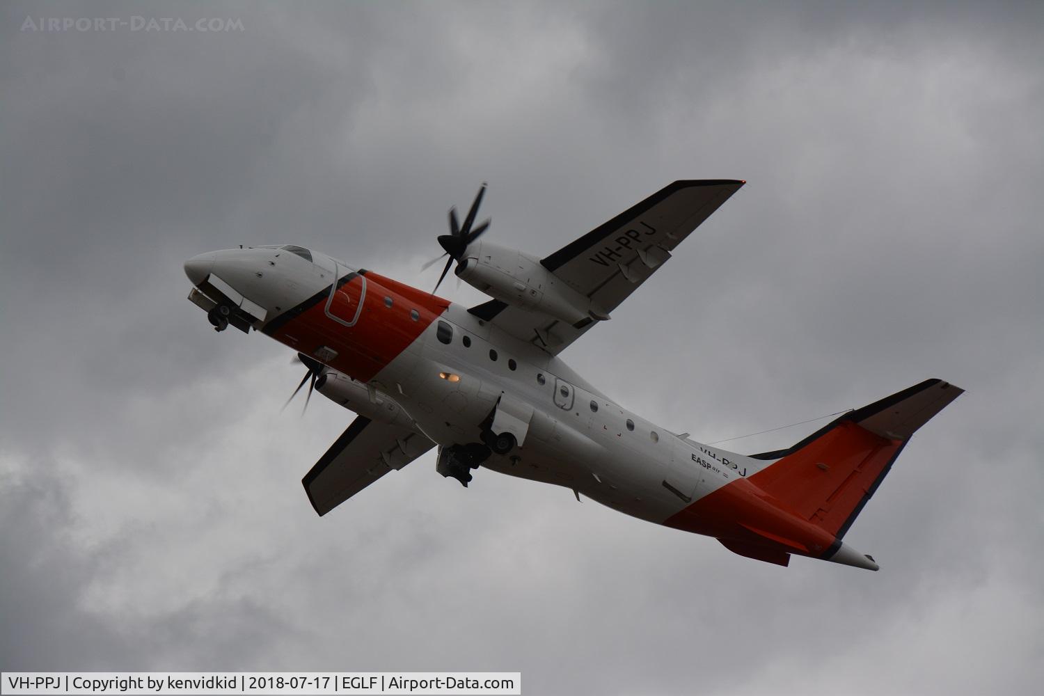VH-PPJ, 1995 Dornier 328-100 C/N 3059, Displaying at FIA 2018.