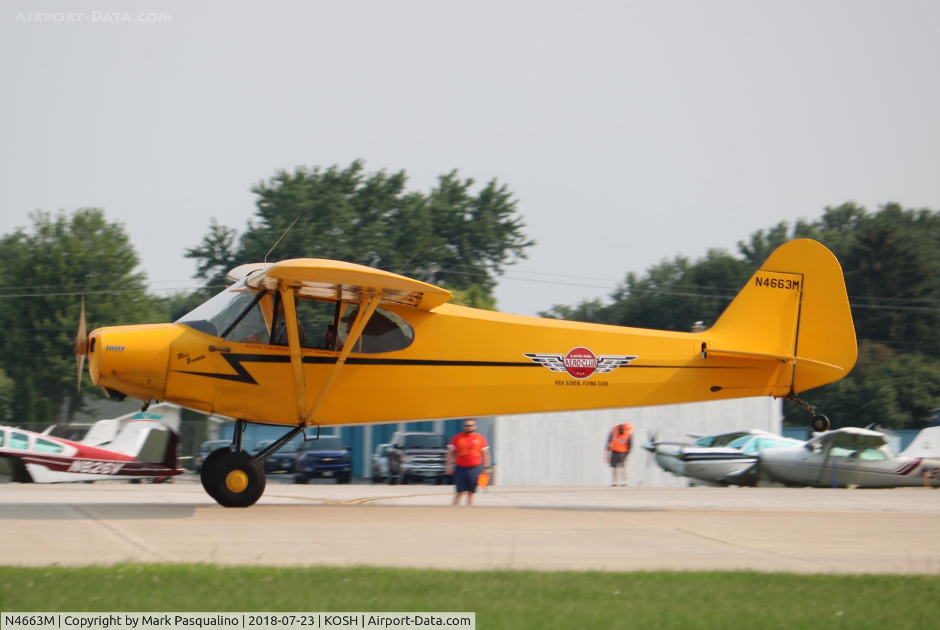 N4663M, Piper PA-11 Cub Special C/N 11-172, Piper PA-11
