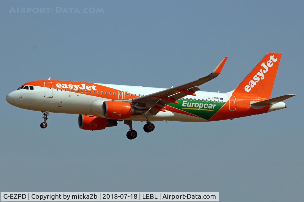 G-EZPD, 2015 Airbus A320-214 C/N 7040, Landing