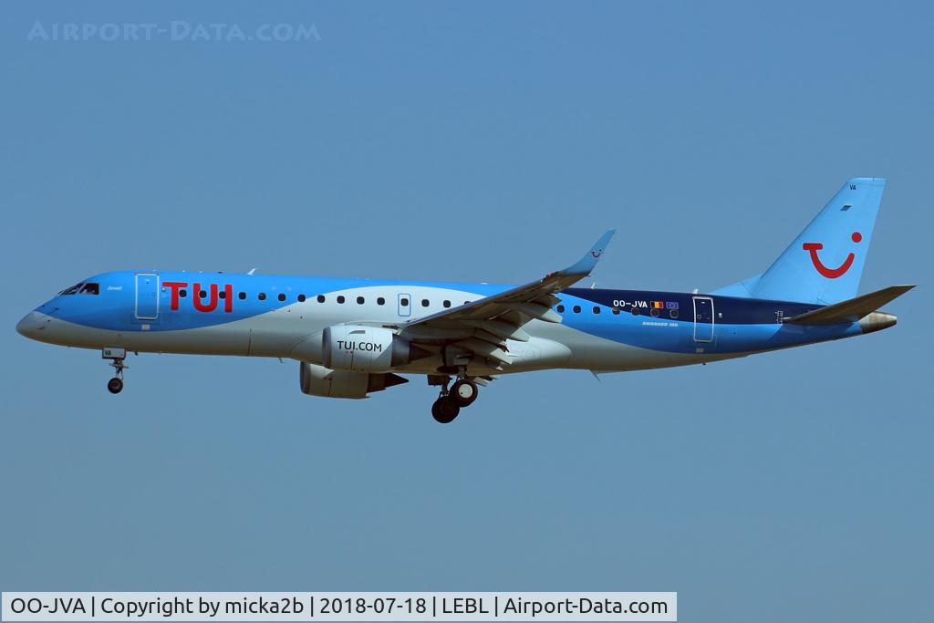 OO-JVA, 2015 Embraer 190STD (ERJ-190-100STD) C/N 19000689, Landing