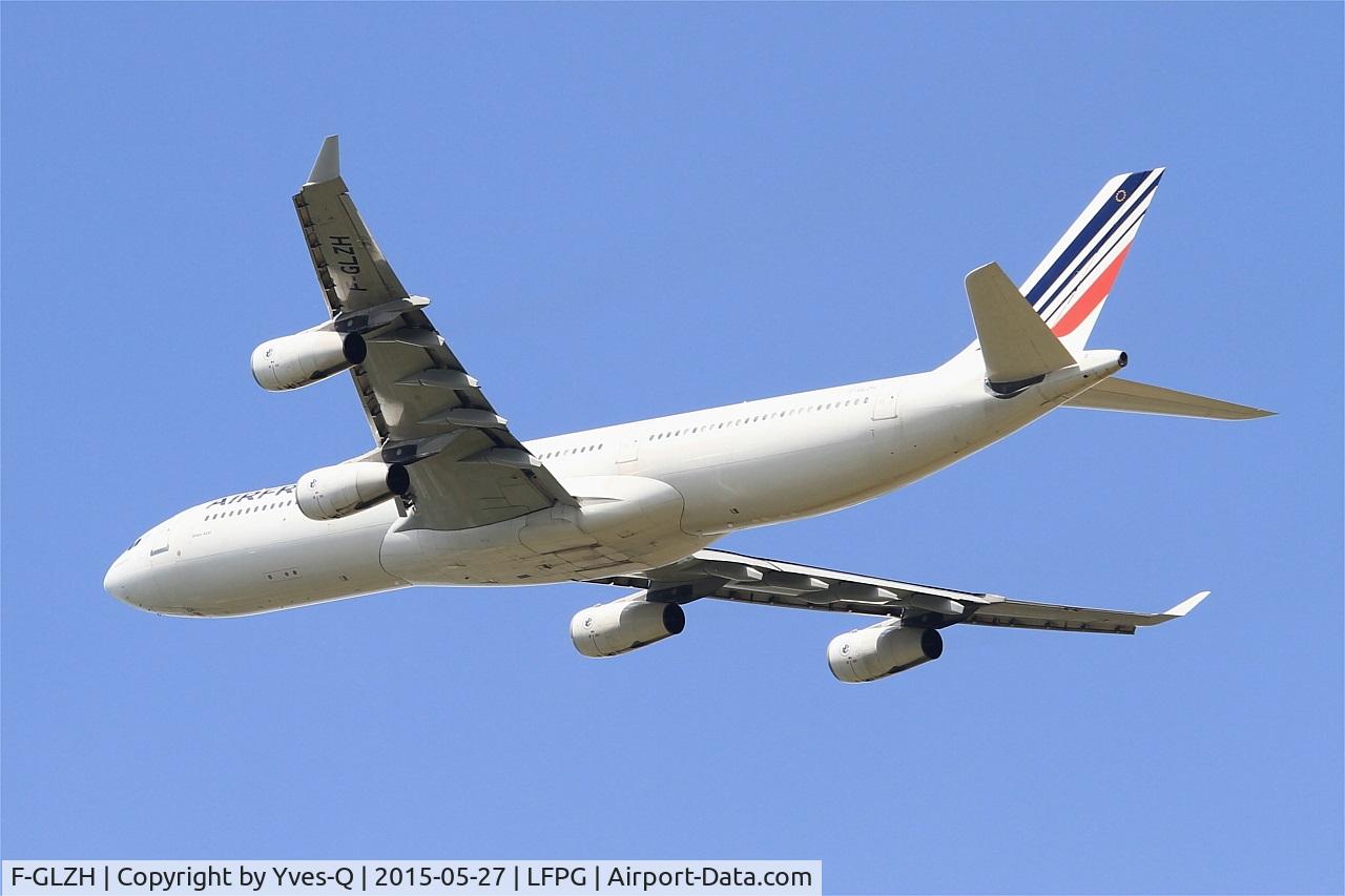 F-GLZH, 1995 Airbus A340-312 C/N 078, Airbus A340-312, Take off rwy 27L, Roissy Charles De Gaulle airport (LFPG-CDG)