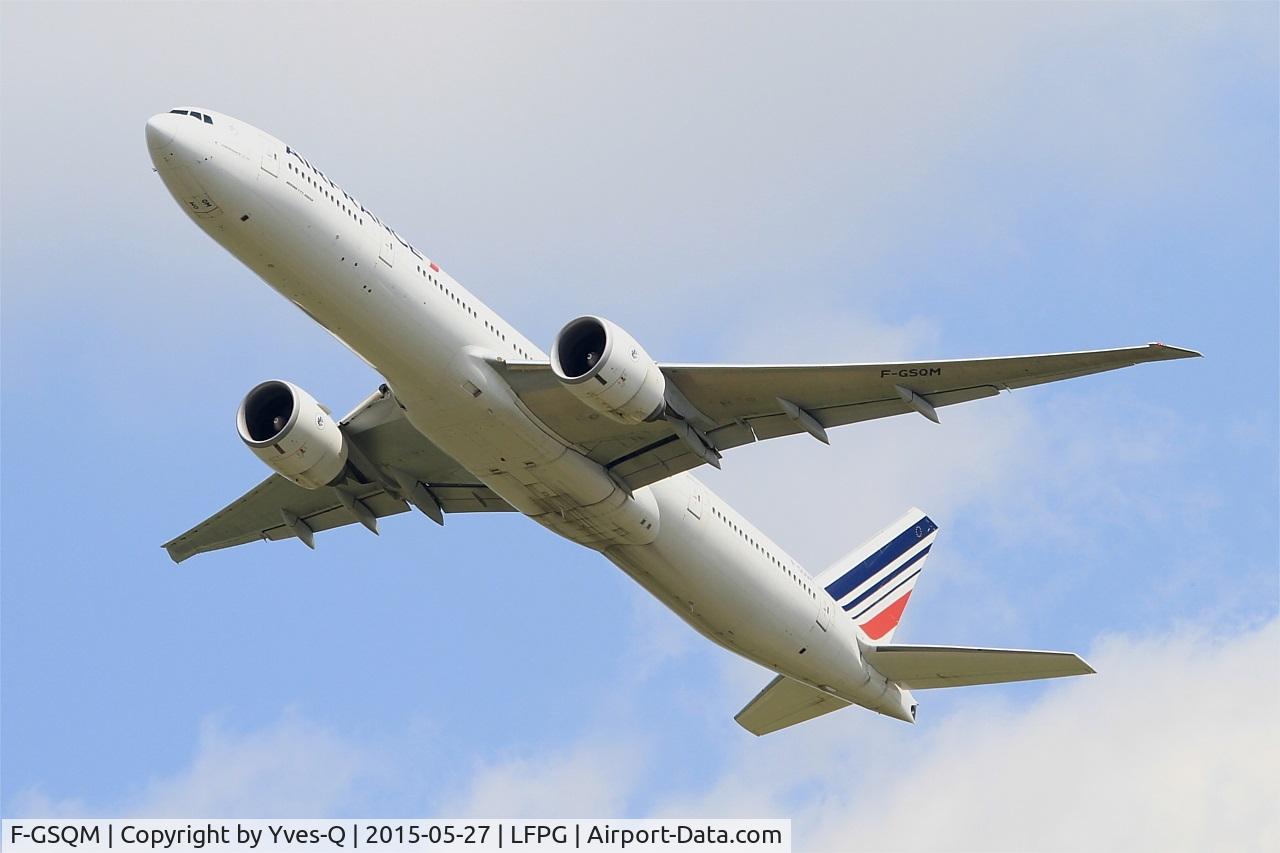 F-GSQM, 2006 Boeing 777-328/ER C/N 32848, Boeing 777-328 (ER), Take off rwy 27L, Roissy Charles De Gaulle airport (LFPG-CDG)
