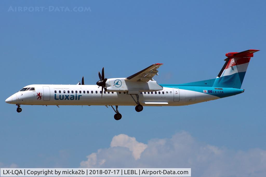 LX-LQA, 2014 De Havilland Canada DHC-8-402 Dash 8 C/N 4468, Landing
