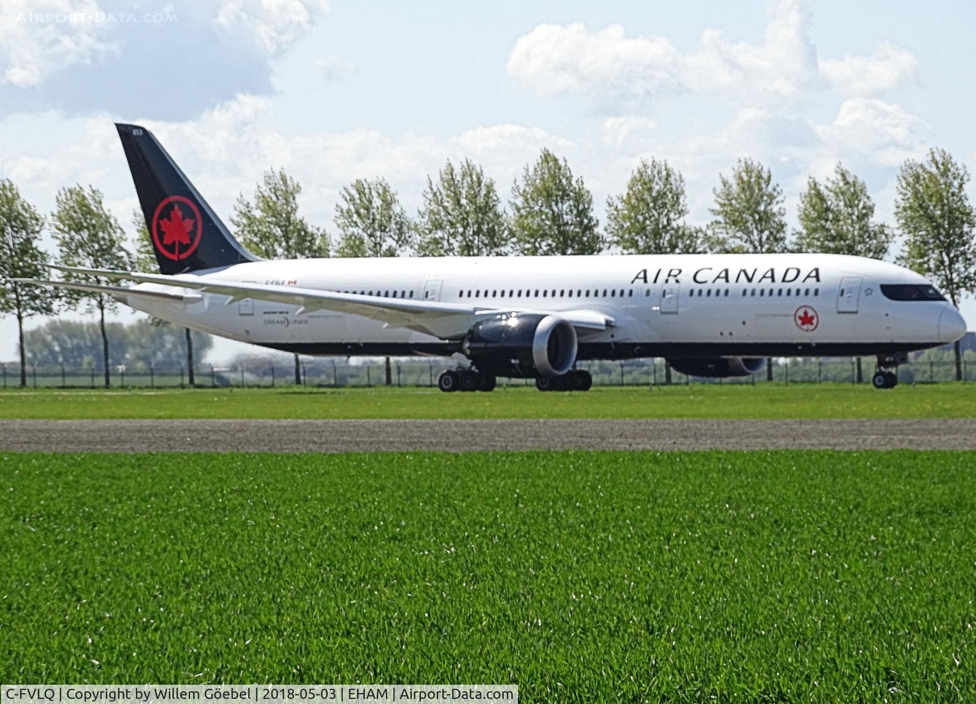 C-FVLQ, 2017 Boeing 787-9 Dreamliner C/N 38357, Taxi to runway 36L of Schiphol Airport