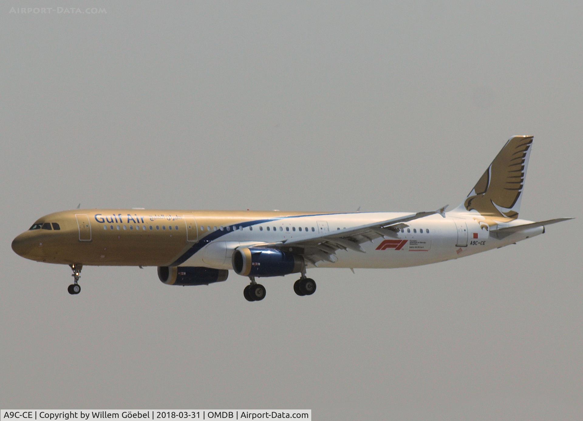A9C-CE, 2012 Airbus A321-231 C/N 5321, Landing on DUBAI INTERNATIONAL Airport