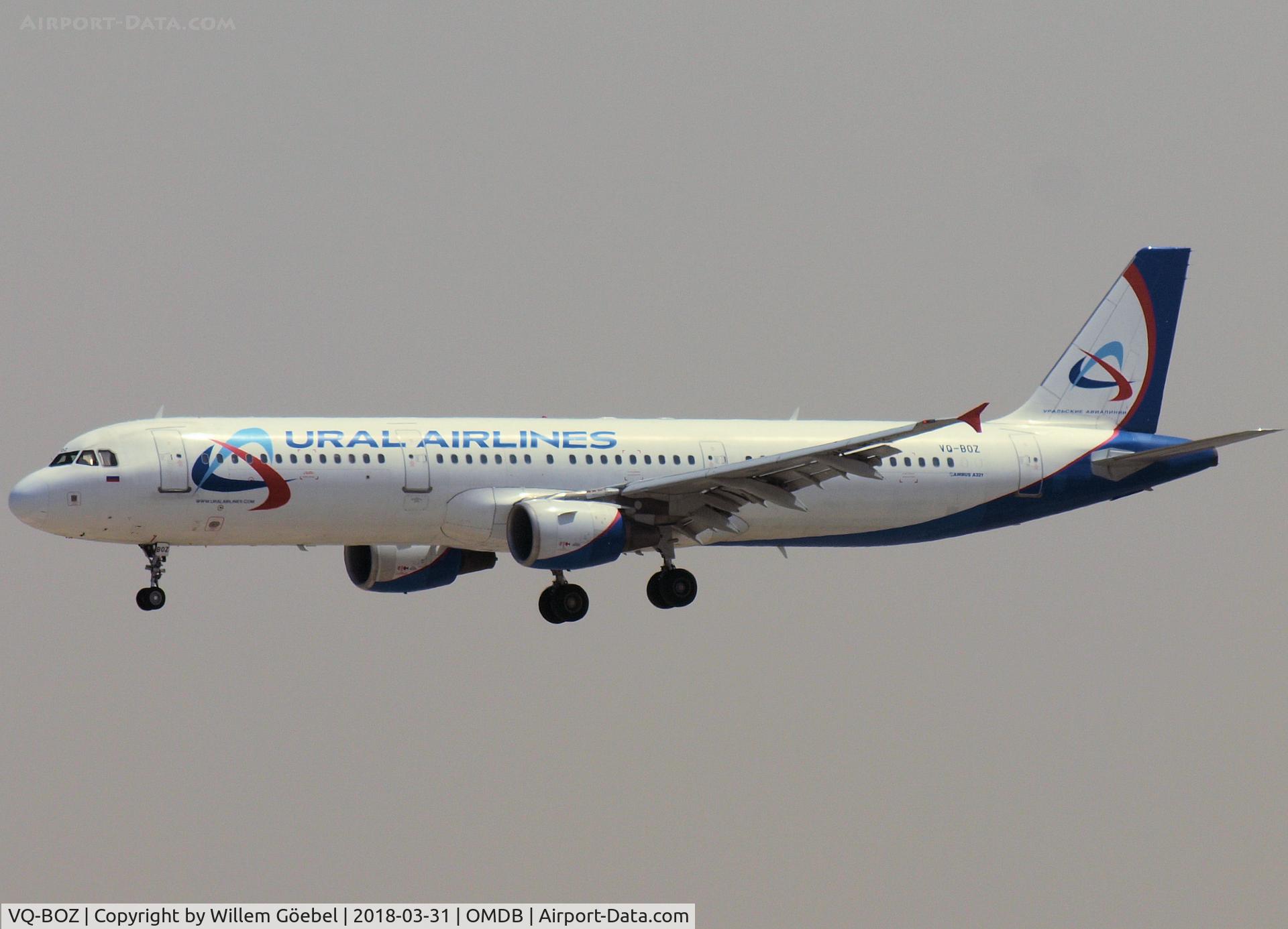 VQ-BOZ, 2003 Airbus A321-211 C/N 2117, Landing on DUBAI INTERNATIONAL Airport