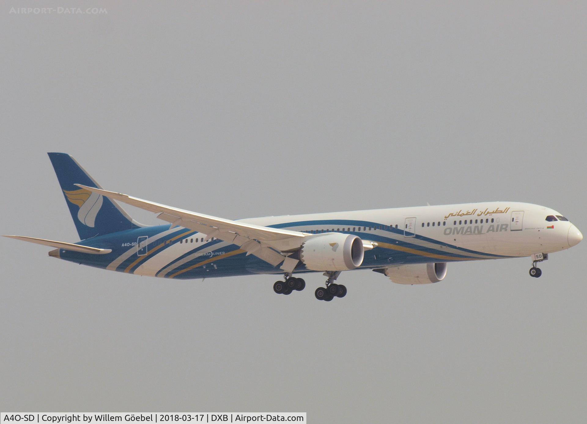 A4O-SD, 2017 Boeing 787-9 Dreamliner Dreamliner C/N 38892, Landing on DUBAI INTERNATIONAL Airport