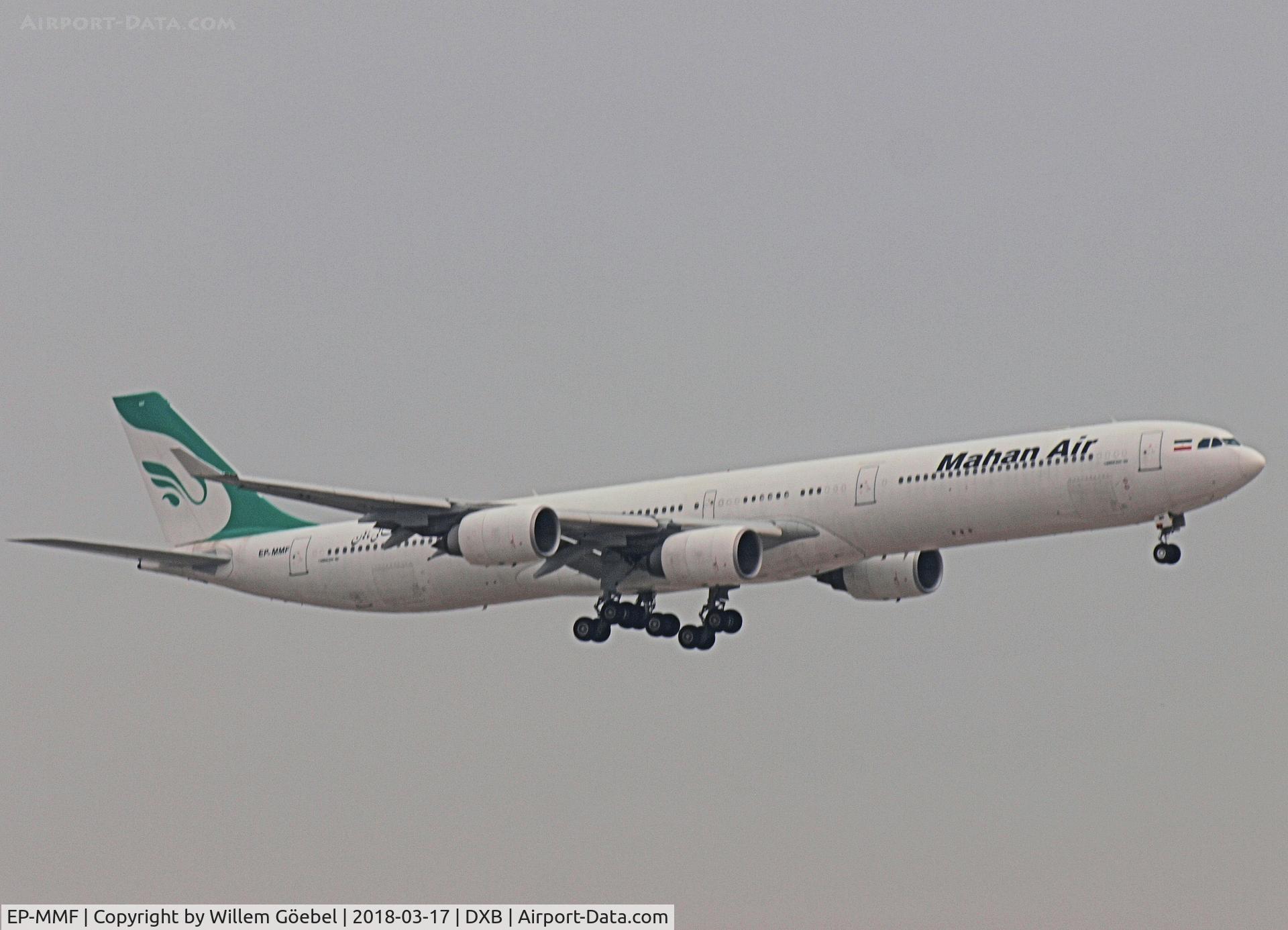EP-MMF, 2001 Airbus A340-642 C/N 376, Landing on DUBAI INTERNATIONAL Airport