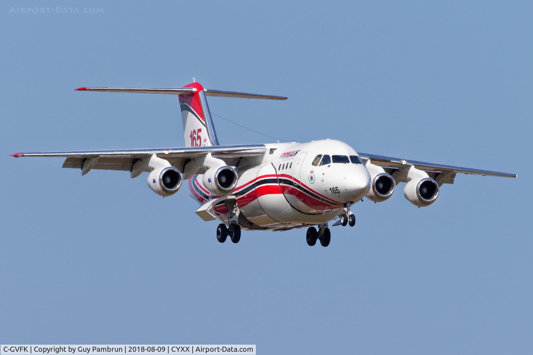 C-GVFK, 1995 British Aerospace Avro 146-RJ85 C/N E.2268, Landing