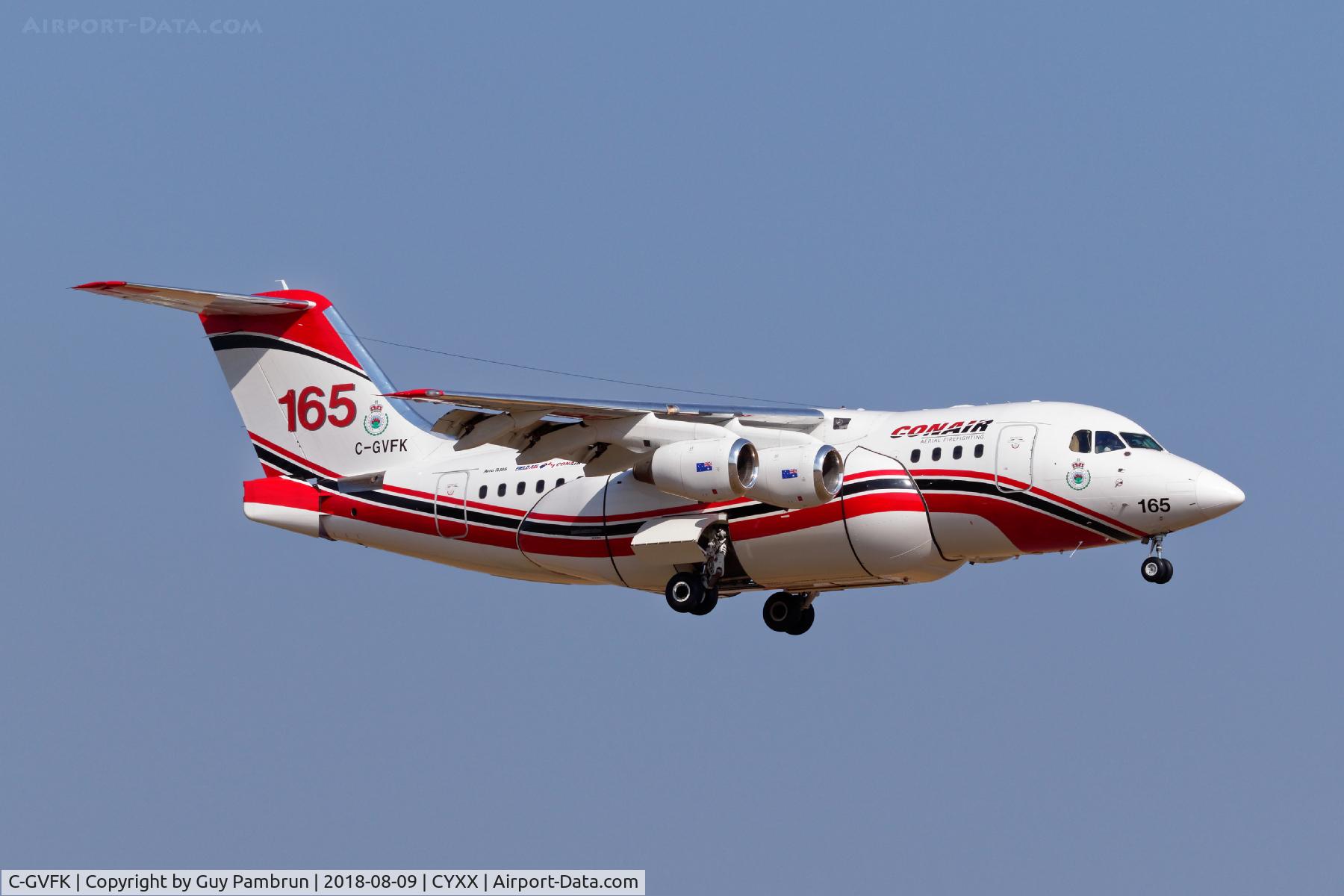 C-GVFK, 1995 British Aerospace Avro 146-RJ85 C/N E.2268, Landing