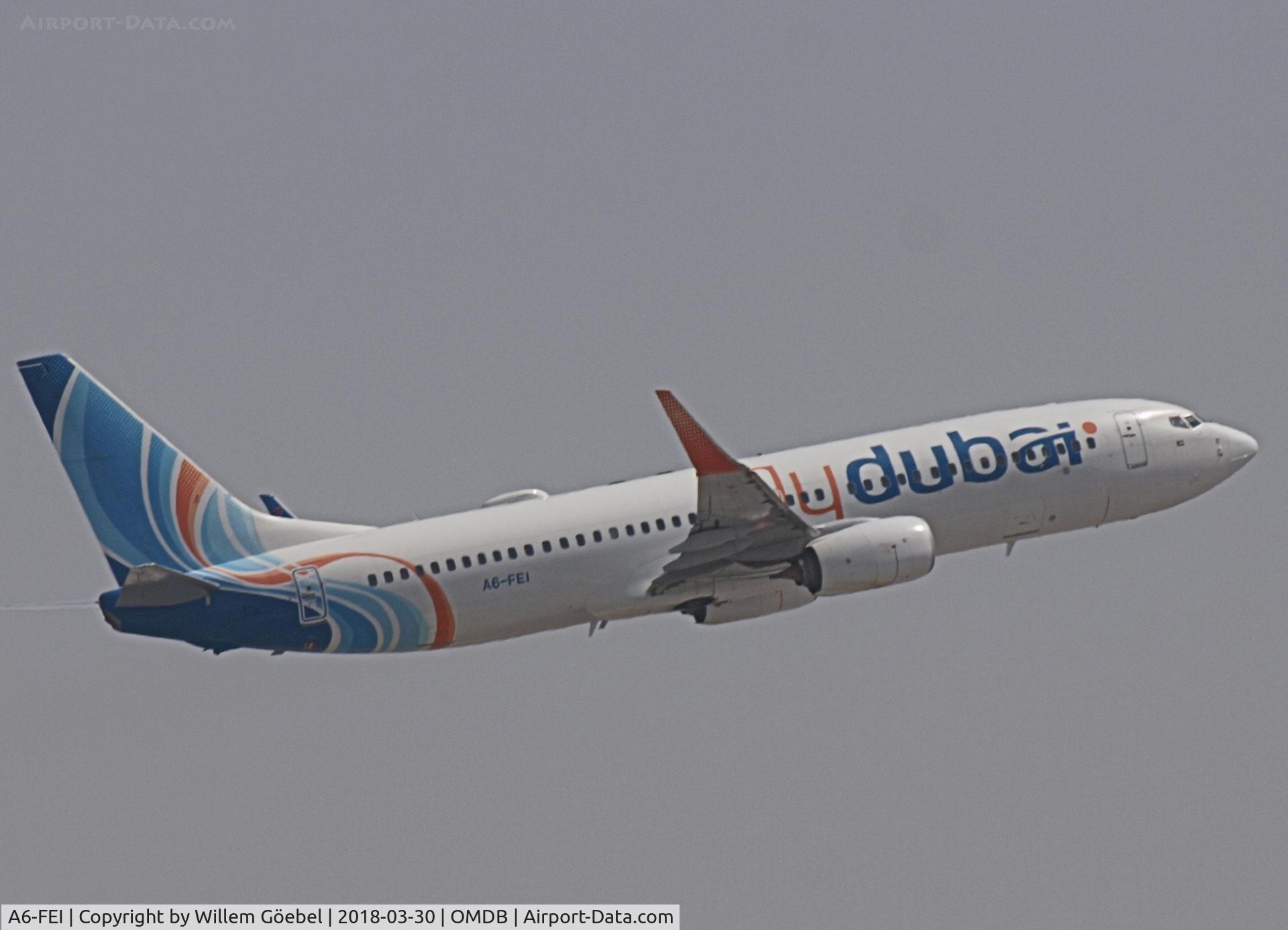 A6-FEI, 2013 Boeing 737-8KN C/N 40261, Take off from DUBAI INTERNATIONAL Airport
