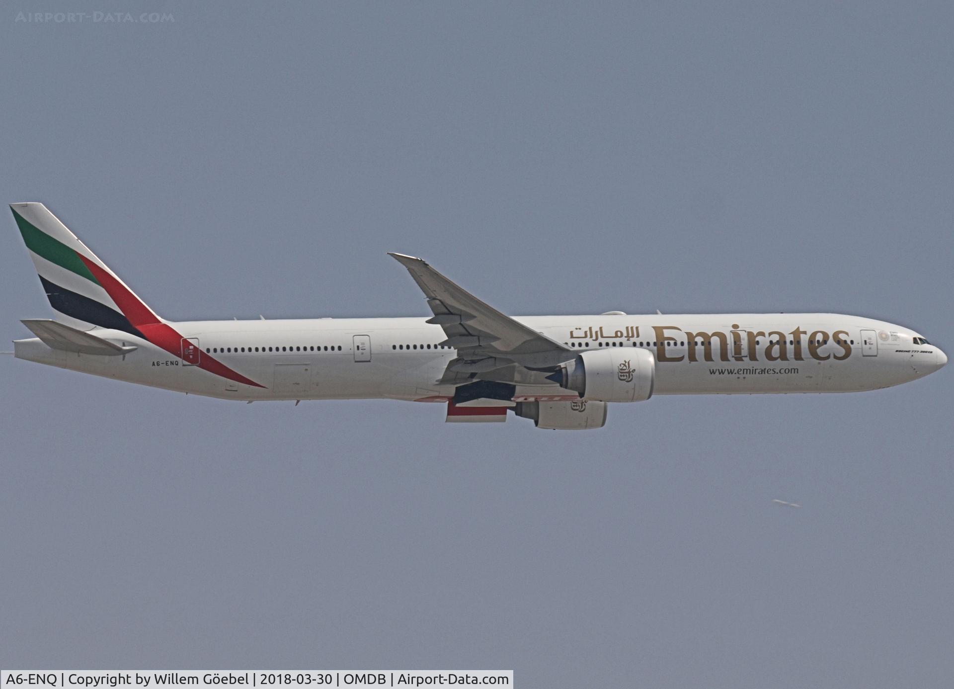 A6-ENQ, 2014 Boeing 777-31H/ER C/N 41363, Take off from DUBAI INTERNATIONAL Airport