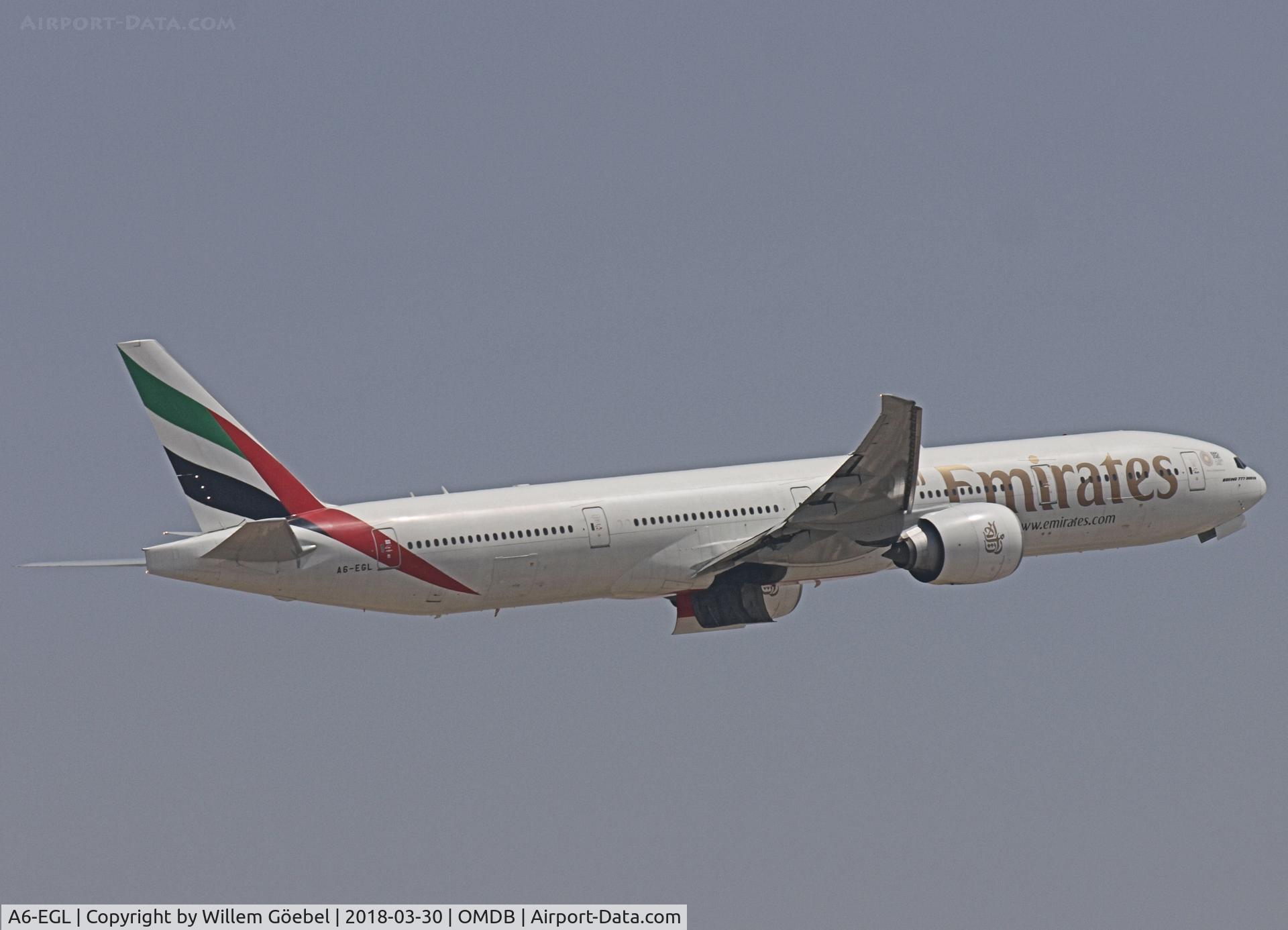 A6-EGL, 2011 Boeing 777-31H/ER C/N 41072, Take off from DUBAI INTERNATIONAL Airport
