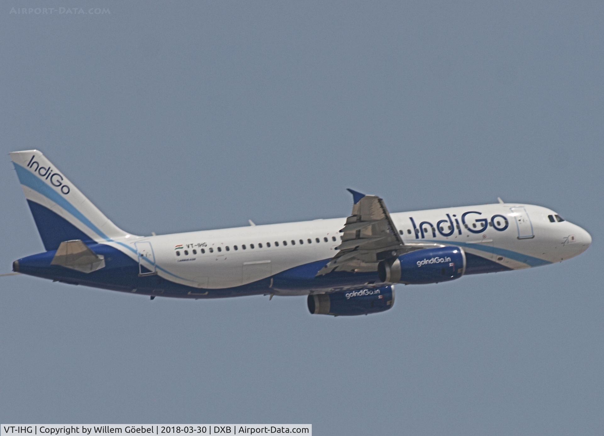 VT-IHG, 2007 Airbus A320-232 C/N 3308, Take off from DUBAI INTERNATIONAL Airport