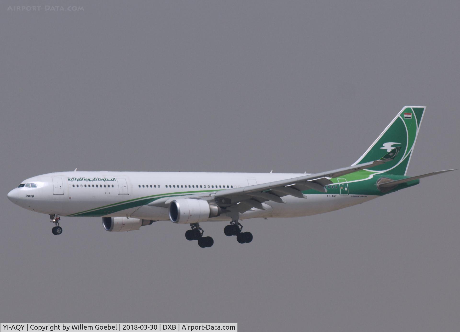 YI-AQY, 2012 Airbus A330-202 C/N 1339, Landing on DUBAI INTERNATIONAL Airport