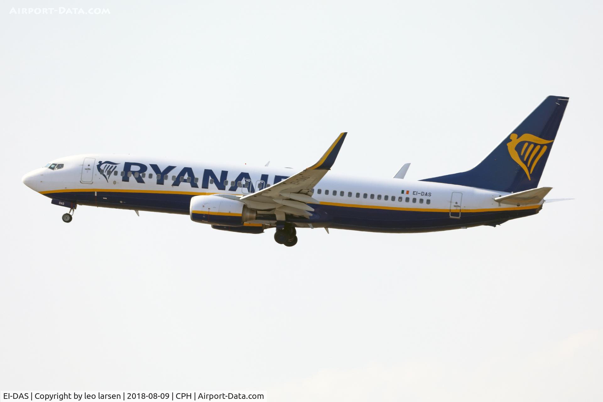EI-DAS, 2003 Boeing 737-8AS C/N 33553, Copenhagen 9.8.2018