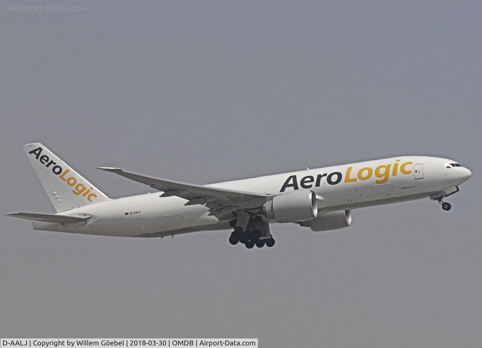 D-AALJ, 2009 Boeing 777-F6N C/N 37710, Take off from DUBAI INTERNATIONAL Airport
